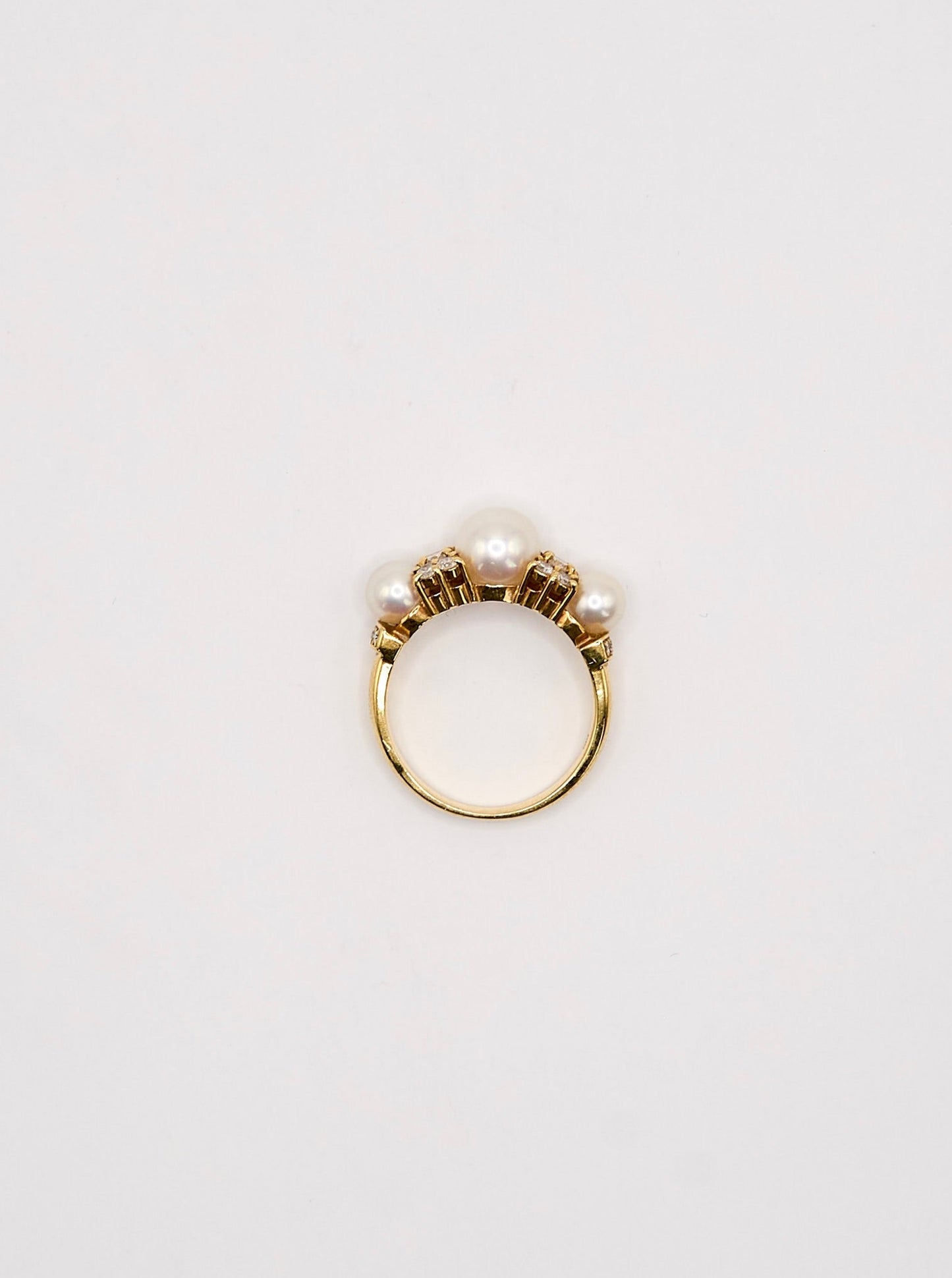 K18 Akoya Pearl Diamond Ring #11