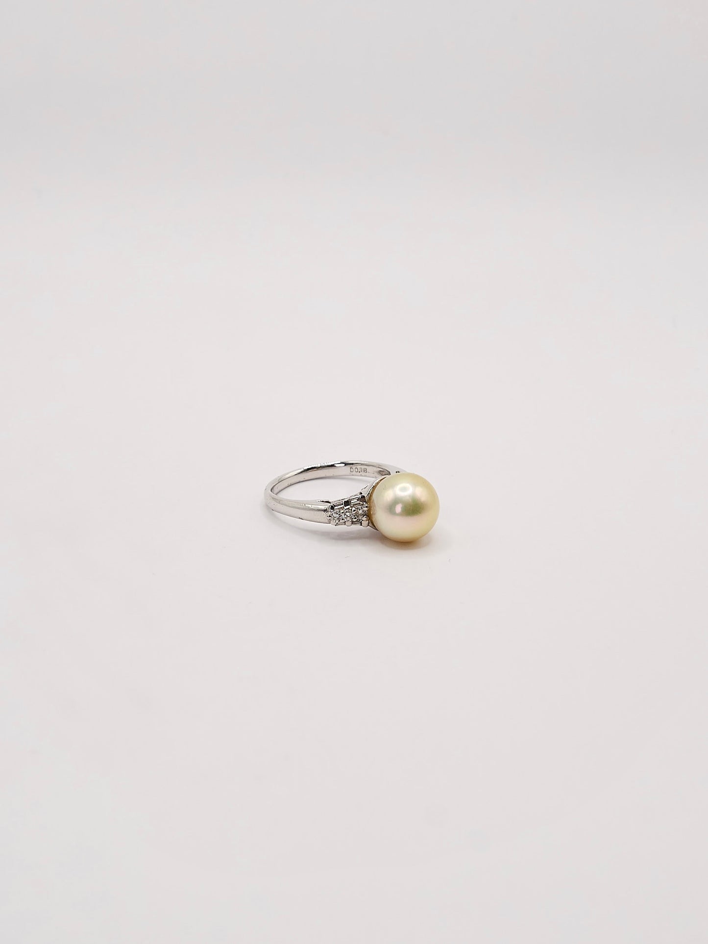 9.2mm Akoya Pearl Diamond Ring #11