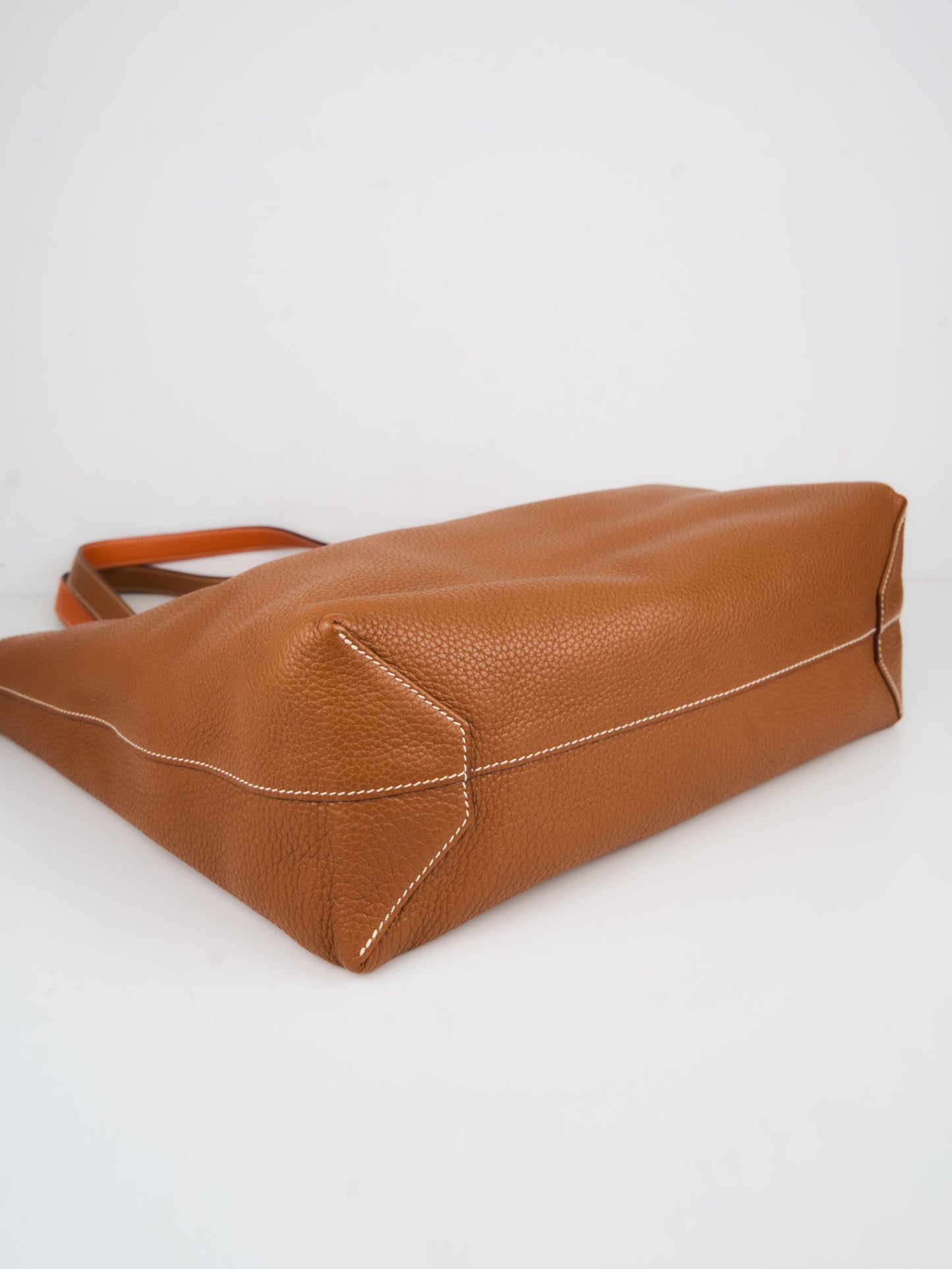Hermes| Double Sens shoulder bag reversible Tote bag Gold/Orange Togo 2009