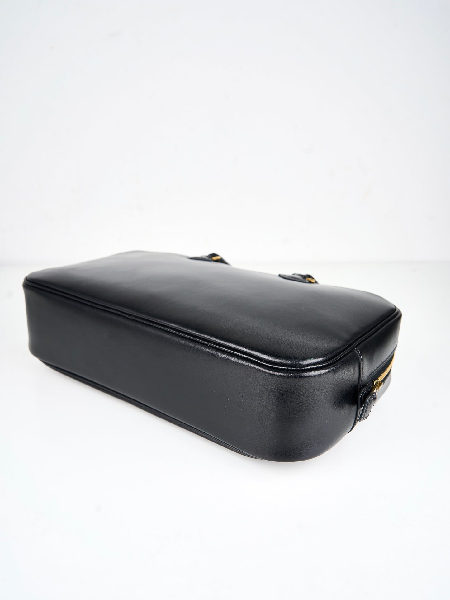 Hermes|Plume elan 28 Handbag Black Box Calf 2000