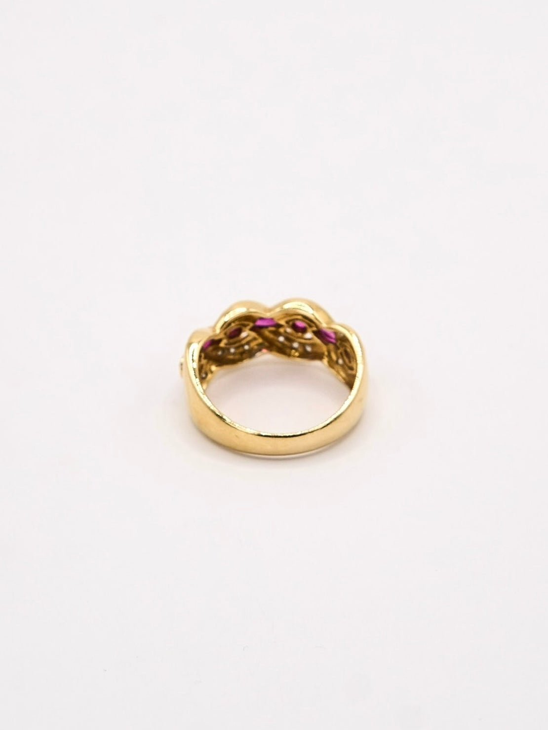 K18 Ruby Diamond Ring R0.38ct D0.38c #13
