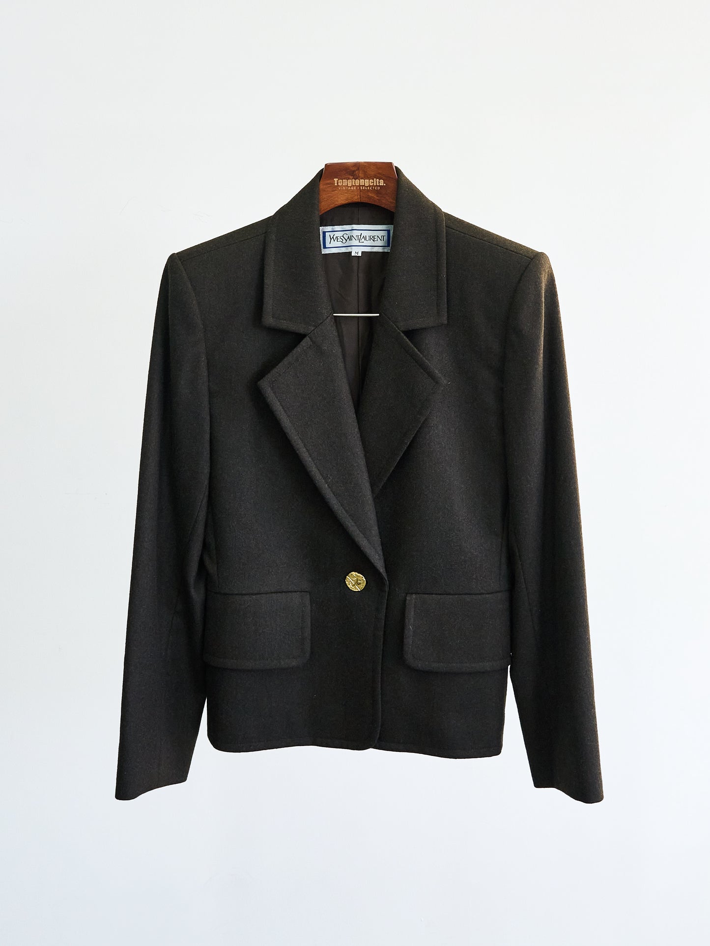 YSL | Brown Blazer&Skirt wool Setup