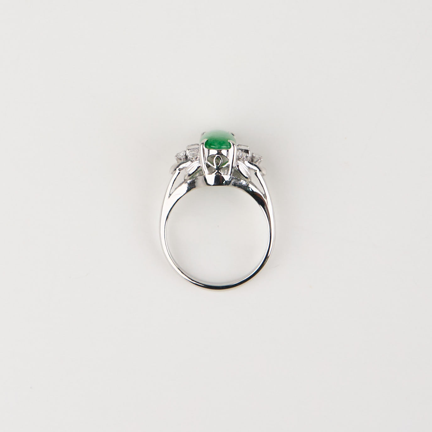 Platinum Jadeite Diamond PM850 Ring #13