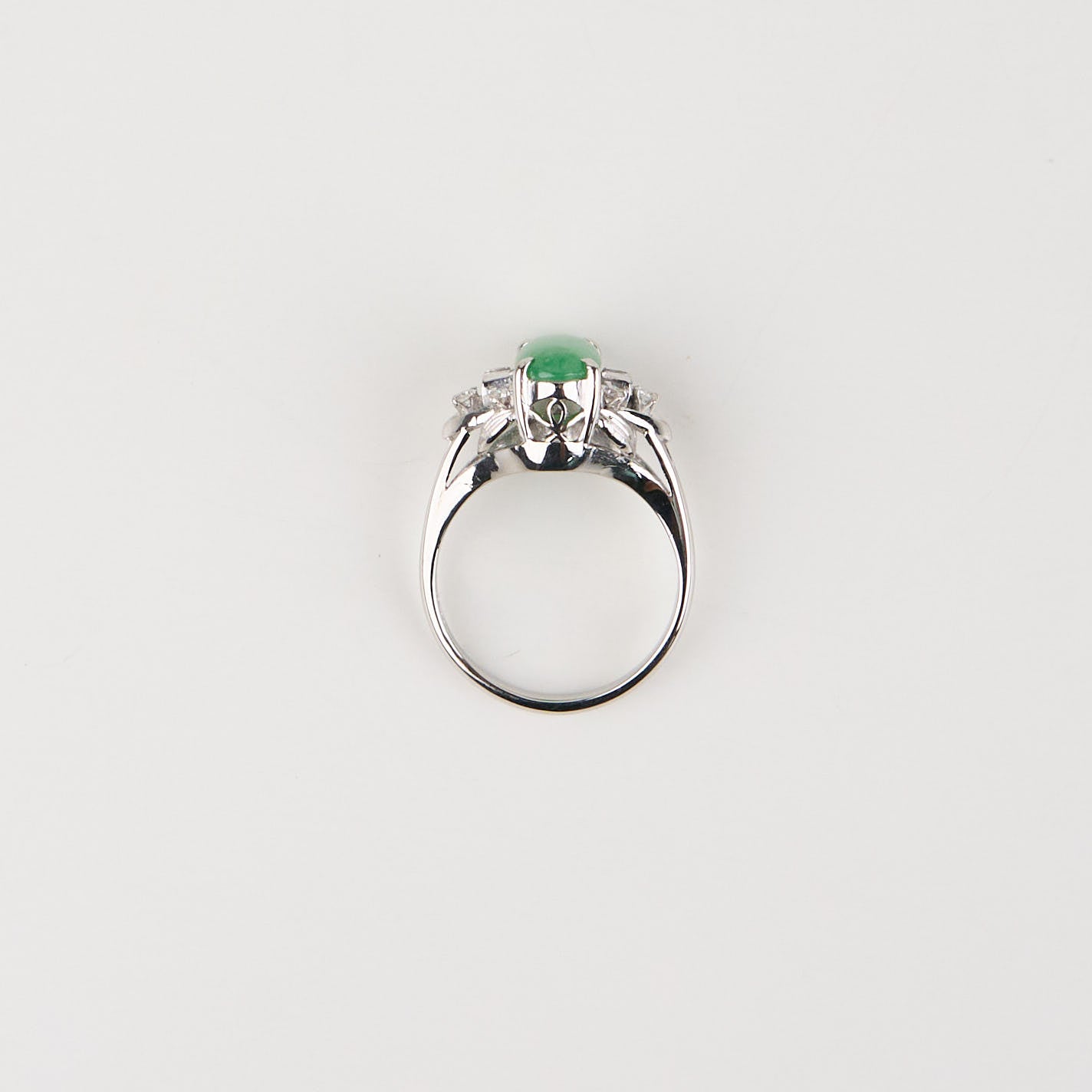 Platinum Jadeite Diamond PM850 Ring #13