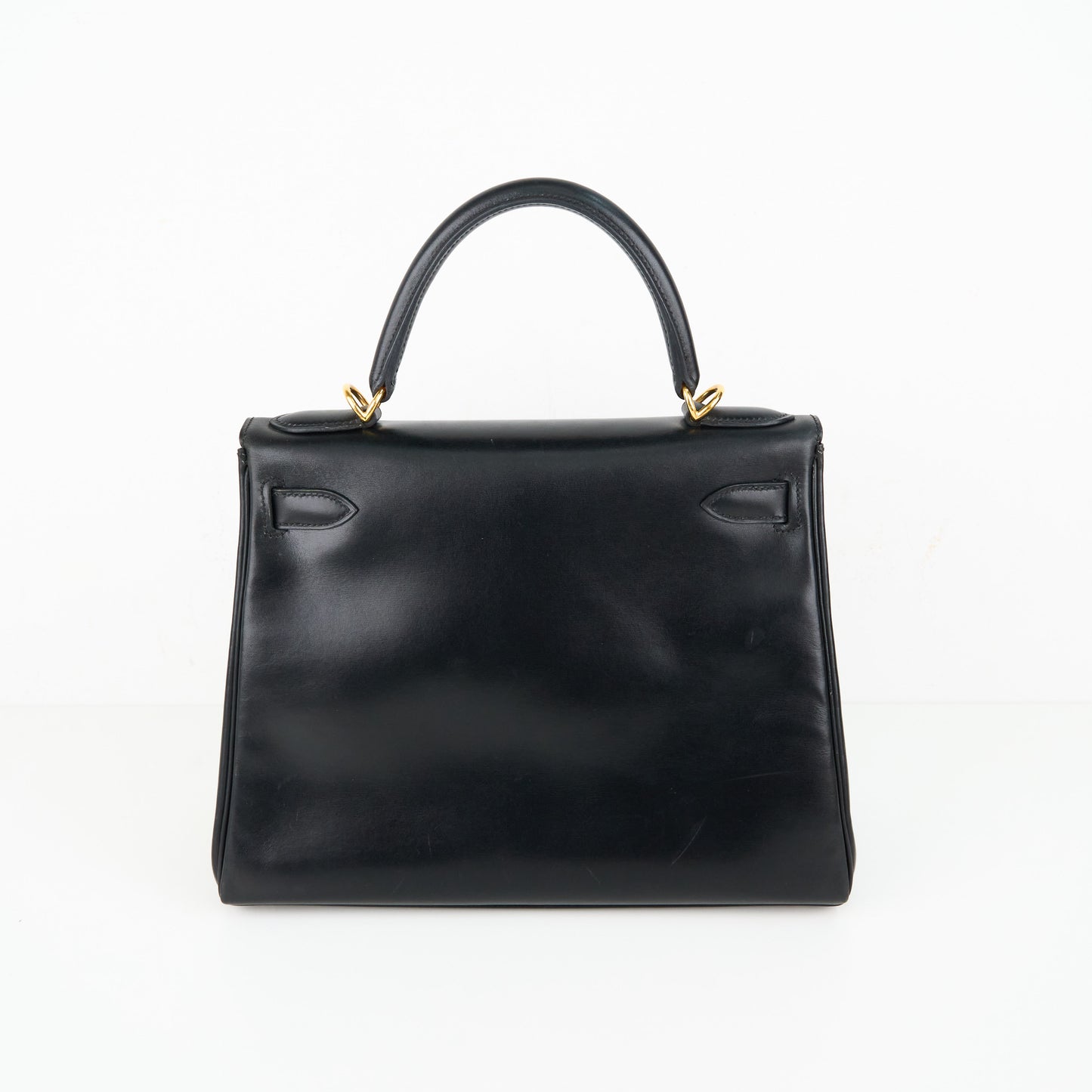 Hermes| Kelly 28 Handbag Box calf Black 2000