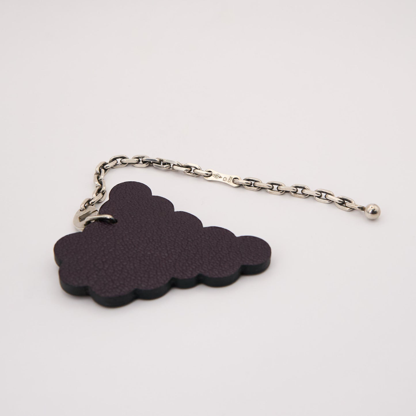 Hermes| S925 Key Chain Bag Charm Chevre Grape Raisin
