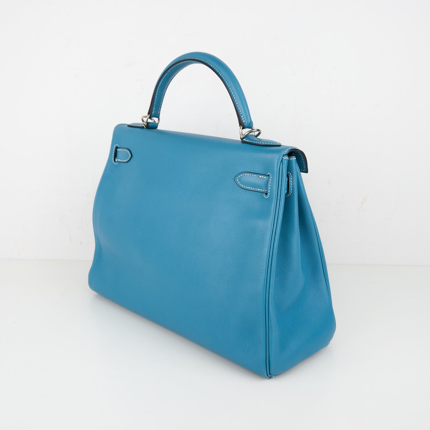 Hermes| Kelly 32 Handbag Blue Jean Swift 2005