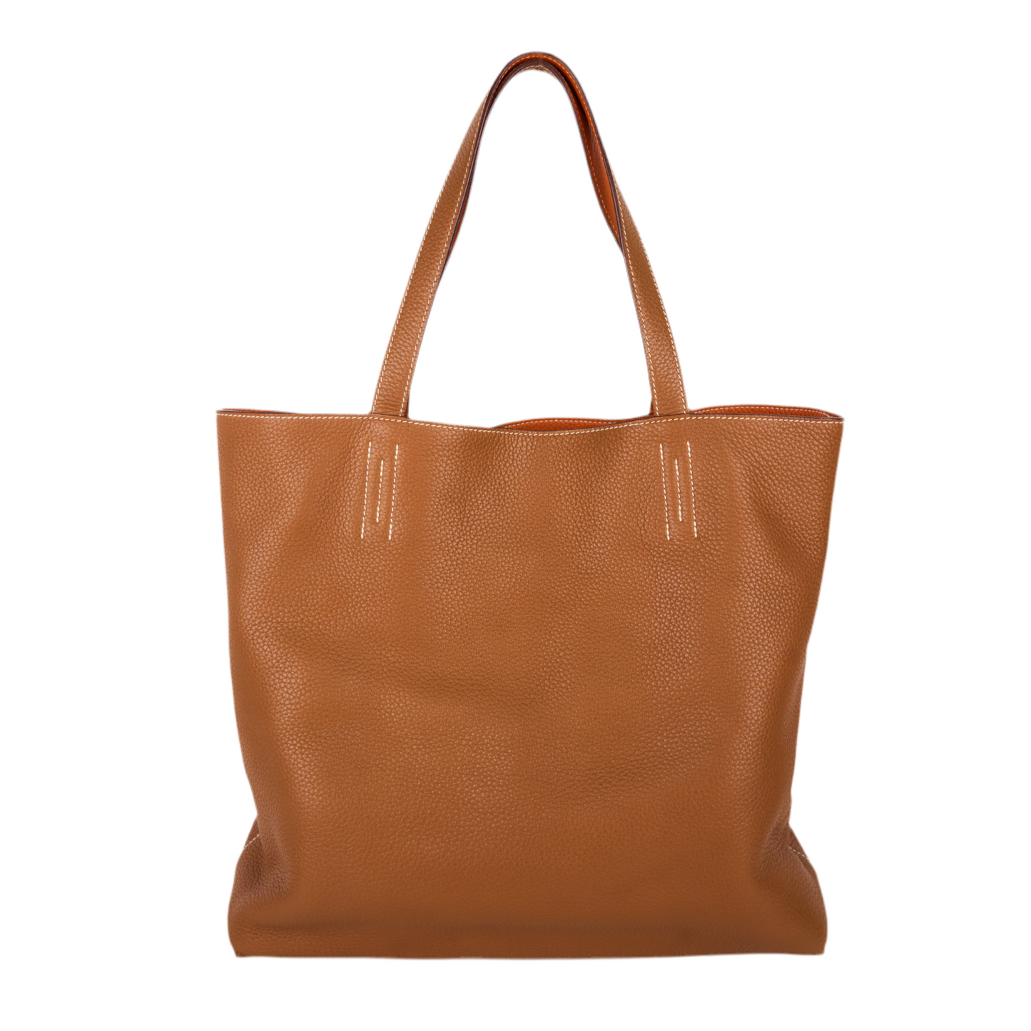 Hermes| Double Sens shoulder bag reversible Tote bag Gold/Orange Togo 2009