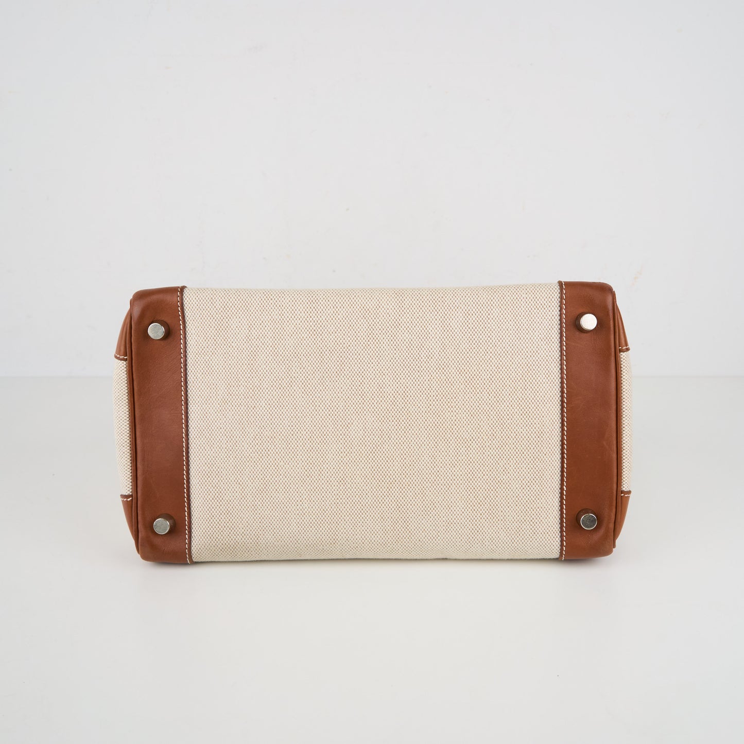 Hermes|Birkin 30 Handbag Barenia/Toile Faubourg Canvas 2003