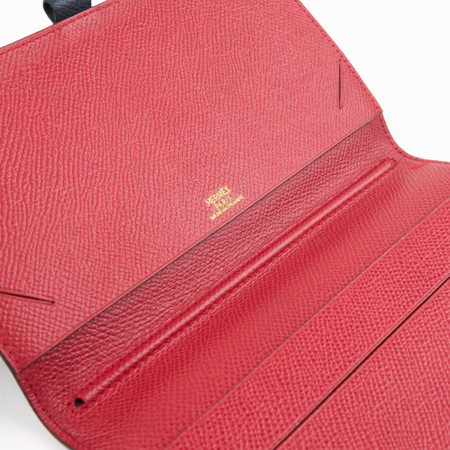 Hermes| Journal Case Passport Cover Blue Nuit/Rouge Grenat Epsom 1996