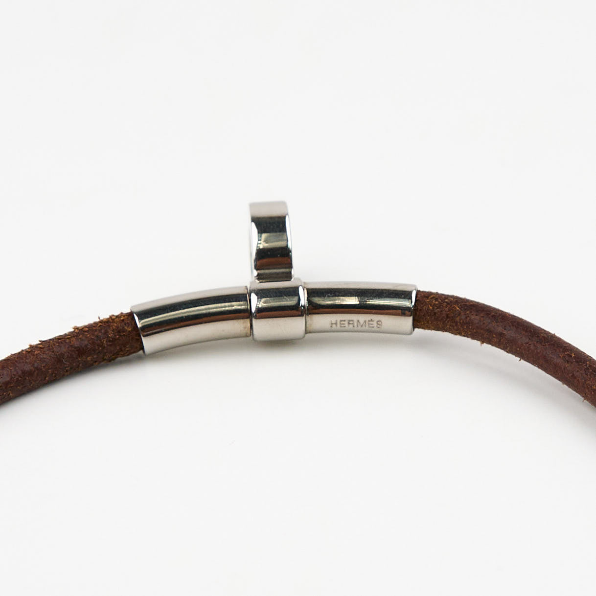 Hermes Choker Leather Necklace,logo