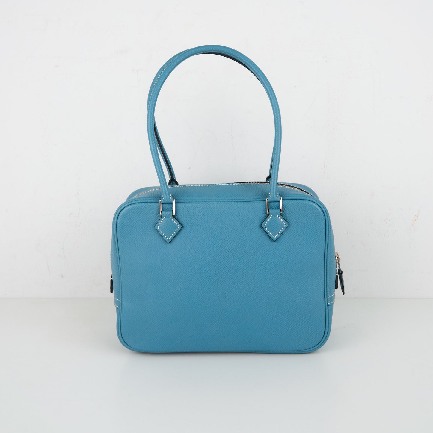 Hermes| Plume 20 Mini Plume Handbag Epsom Blue Jean 2008