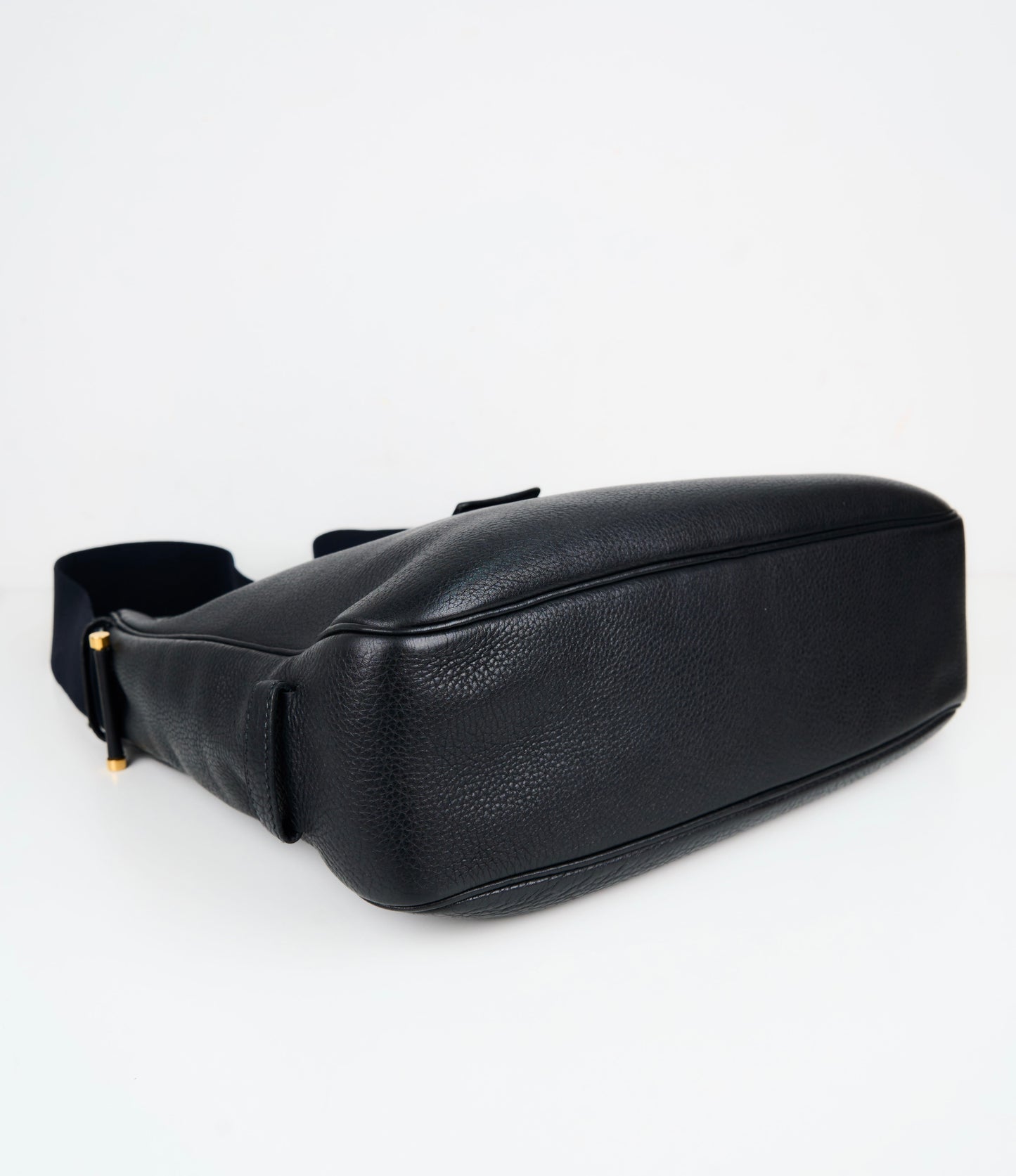 Hermes|Tsako Black shoulder Bag Taurillon Clemence 1997