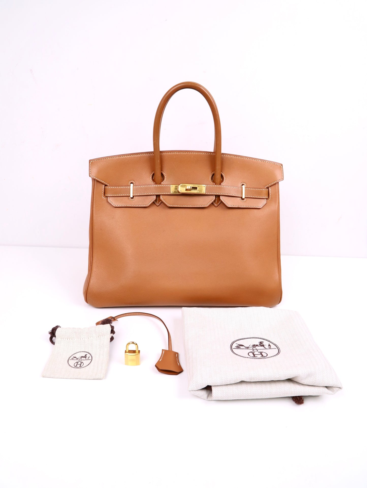 爱马仕|Birkin 35 金棕 Gulliver皮 口B 1998
