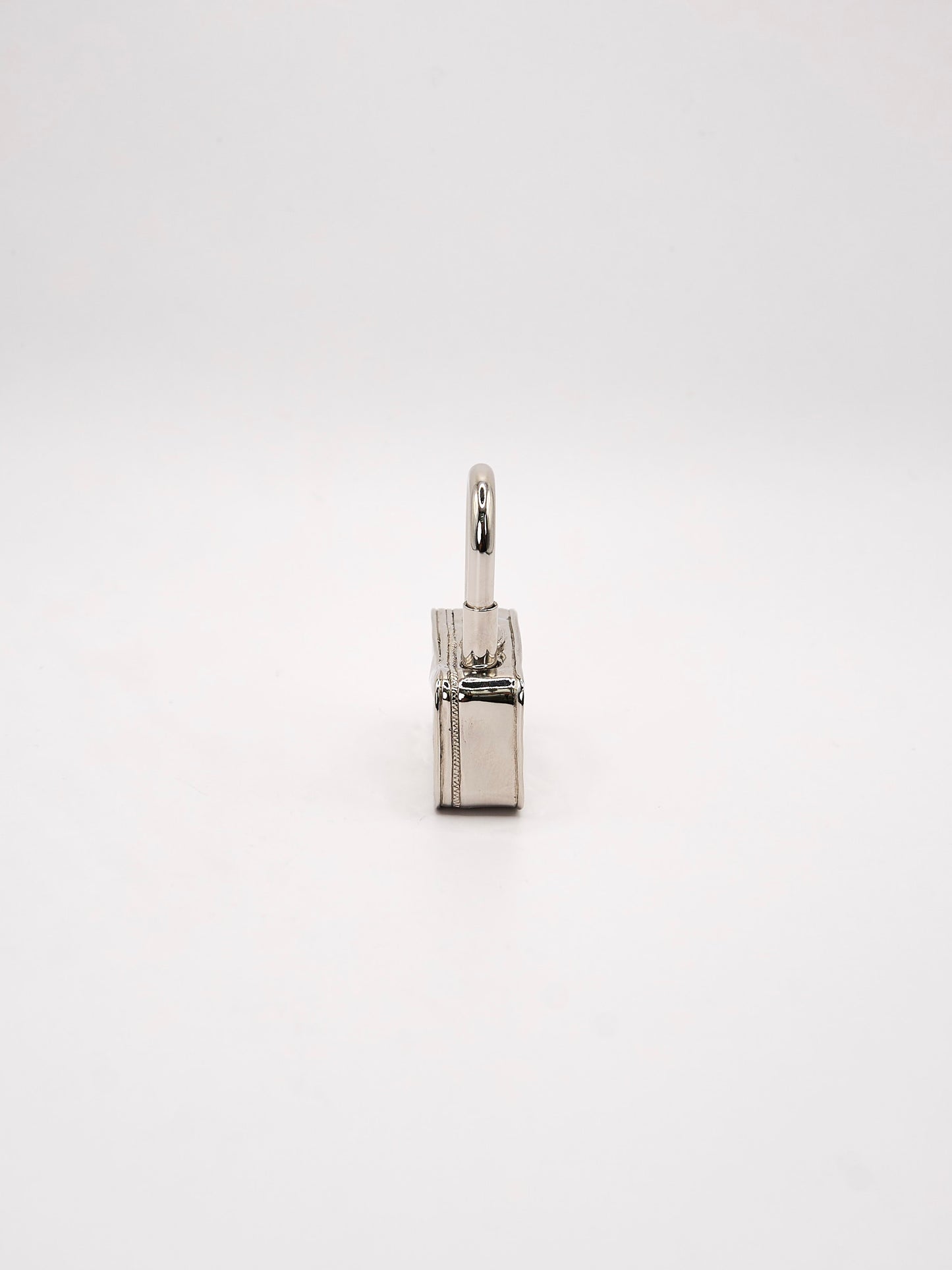 Hermes| Palladium Plated 2009 Suitcase Cadena Lock Charm