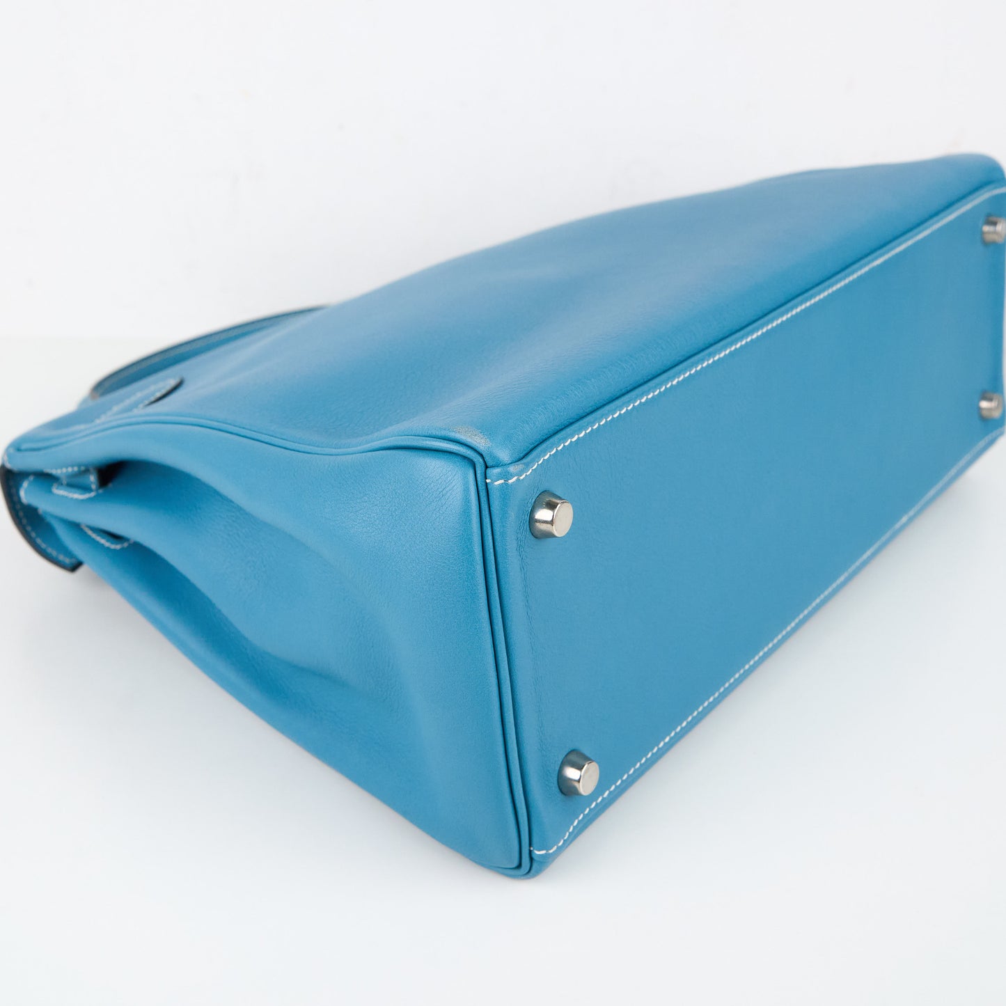 Hermes| Kelly 32 Handbag Blue Jean Swift 2005