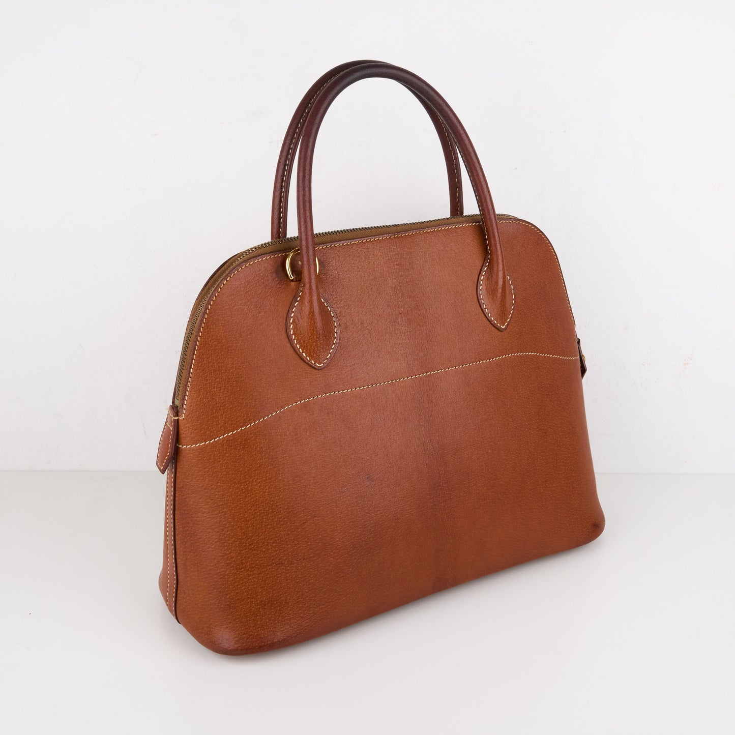 Hermes|Bolide 31 2-way Handbag Pig Skin Peau De Porc Toffee 2001