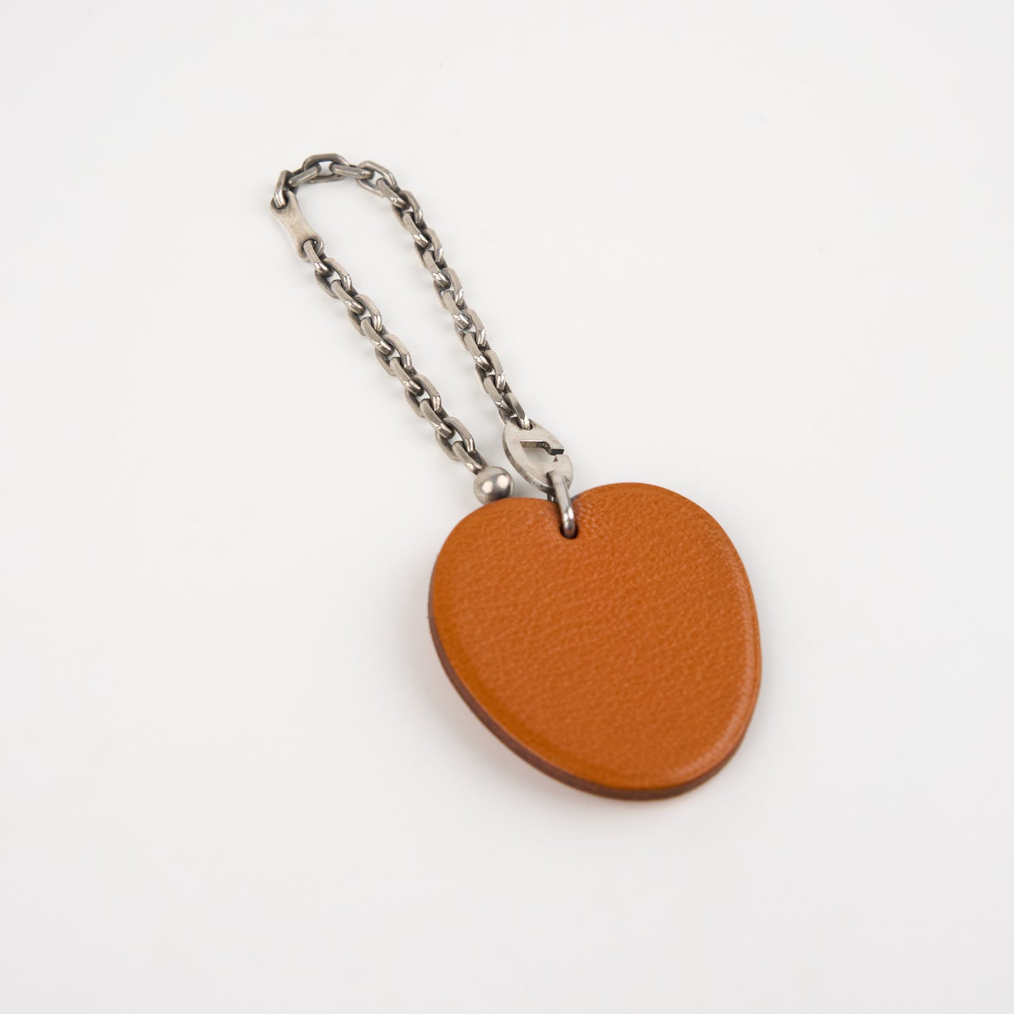Hermes | S925 Silver chain Bag Charm Cherve Apricot