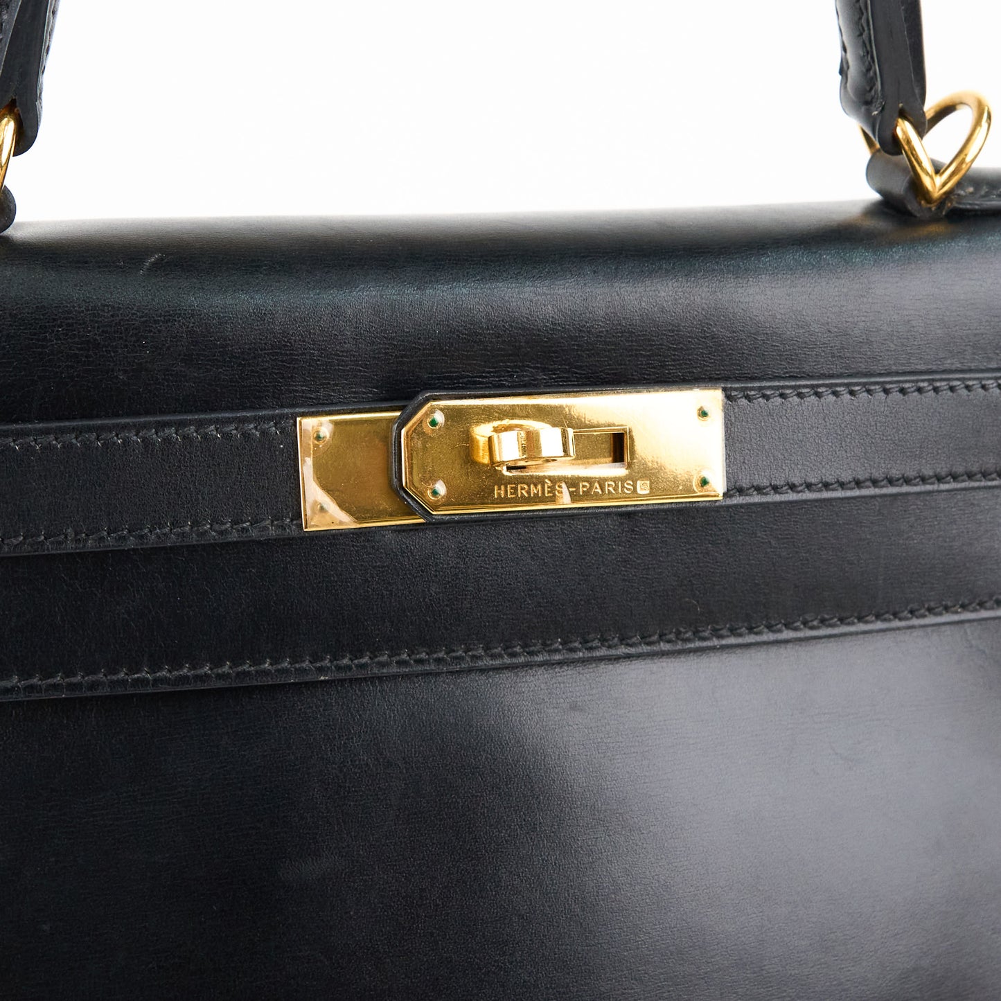 Hermes| Kelly 28 Handbag Box calf Black 2000