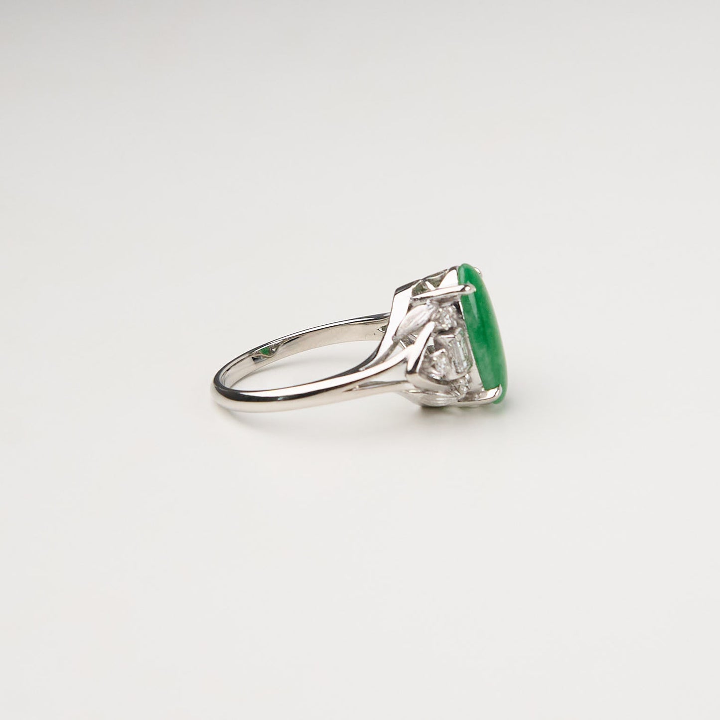 Platinum Jadeite Diamond PM850 Ring #13