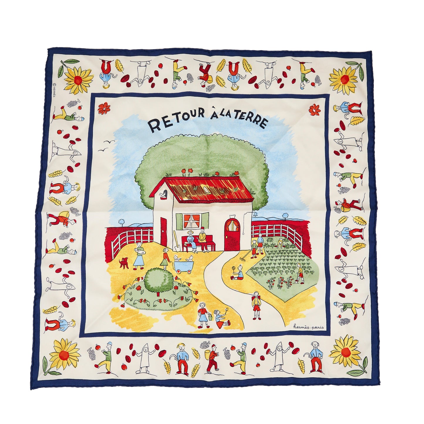 Hermes | Silk Scarf Carre 45 Retour A La Terre