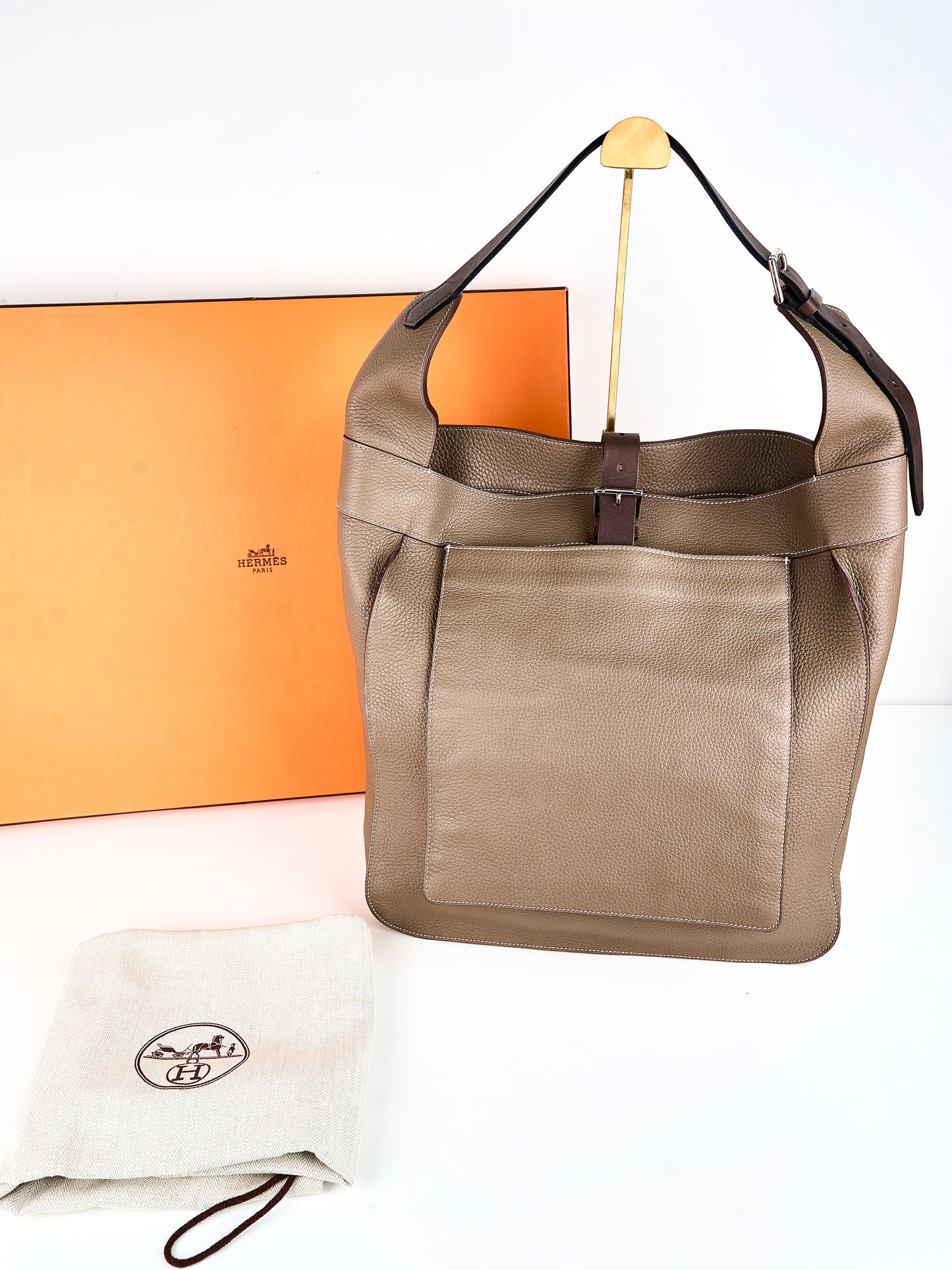 Hermes| Marwari Shoulder bag Togo Etoupe 2012