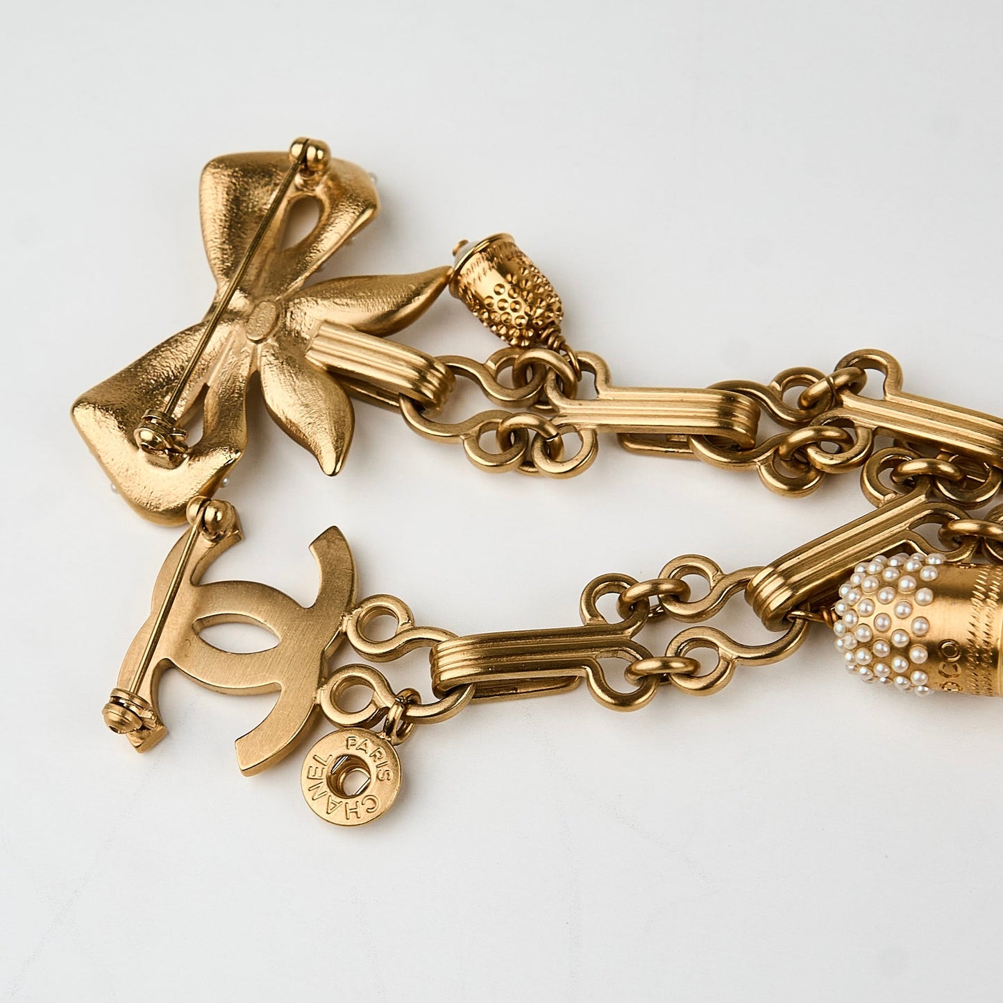 Chanel | Rare Ribbon Pearl Thimble Brooch 03A