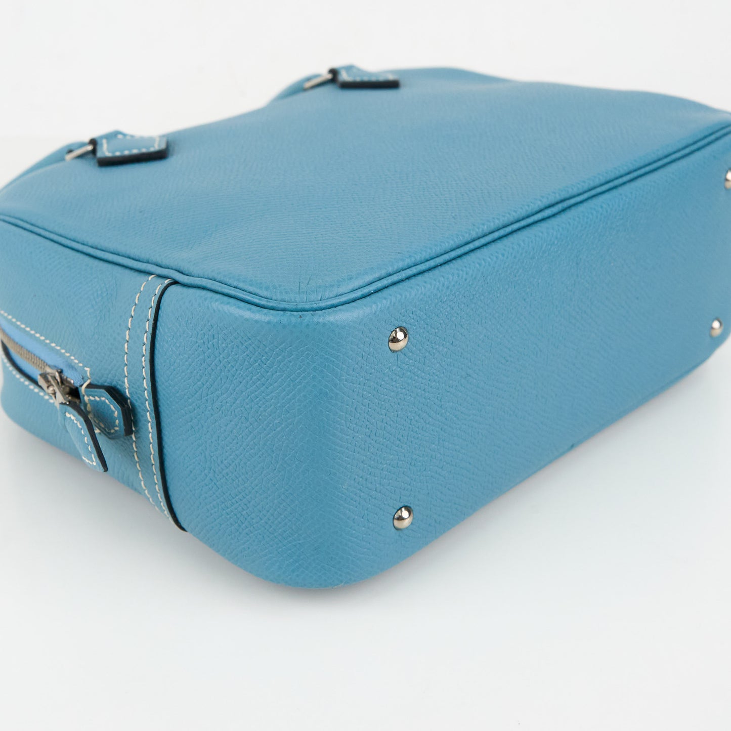 Hermes| Plume 20 Mini Plume Handbag Epsom Blue Jean 2008