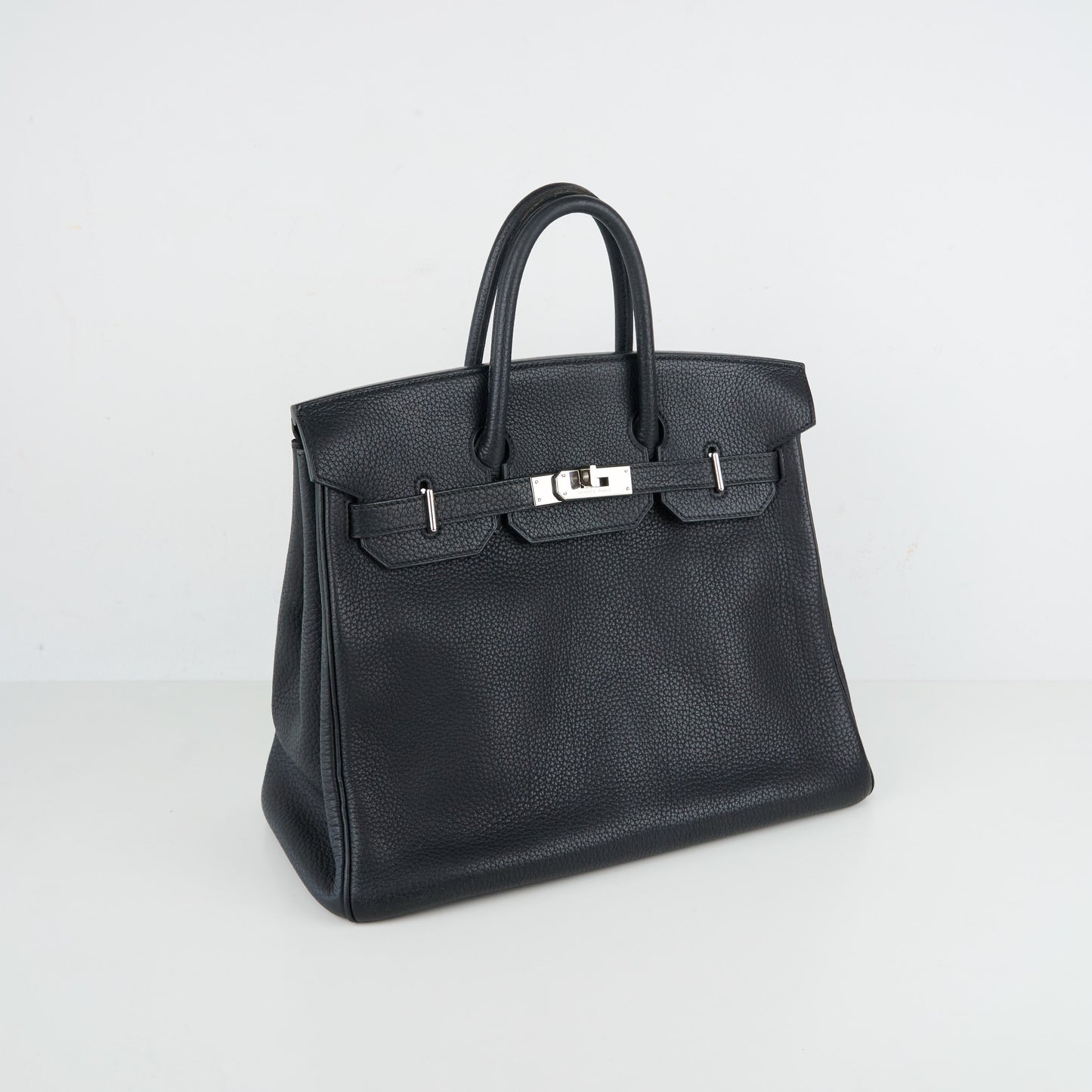 Hermes|HAC 32 Haut a Courroies Handbag Fjord Black 2004