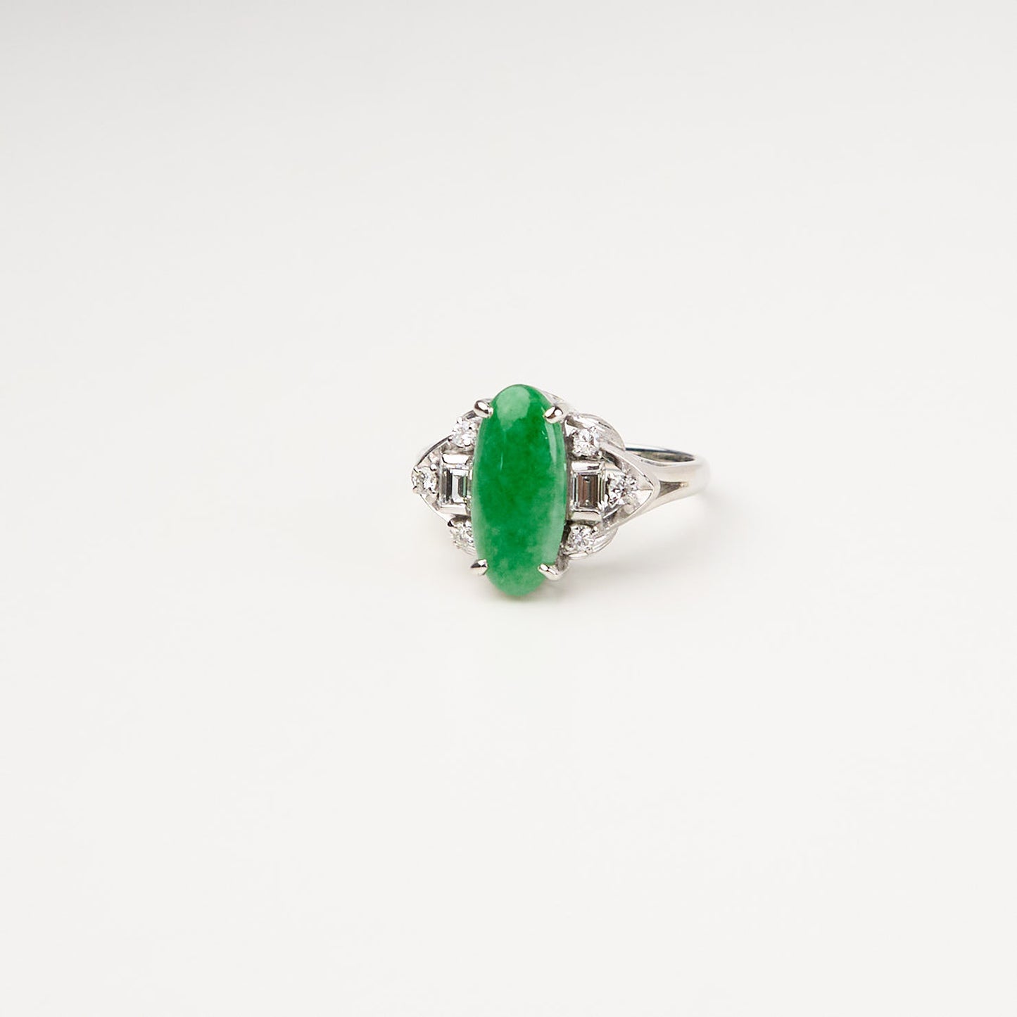 Platinum Jadeite Diamond PM850 Ring #13