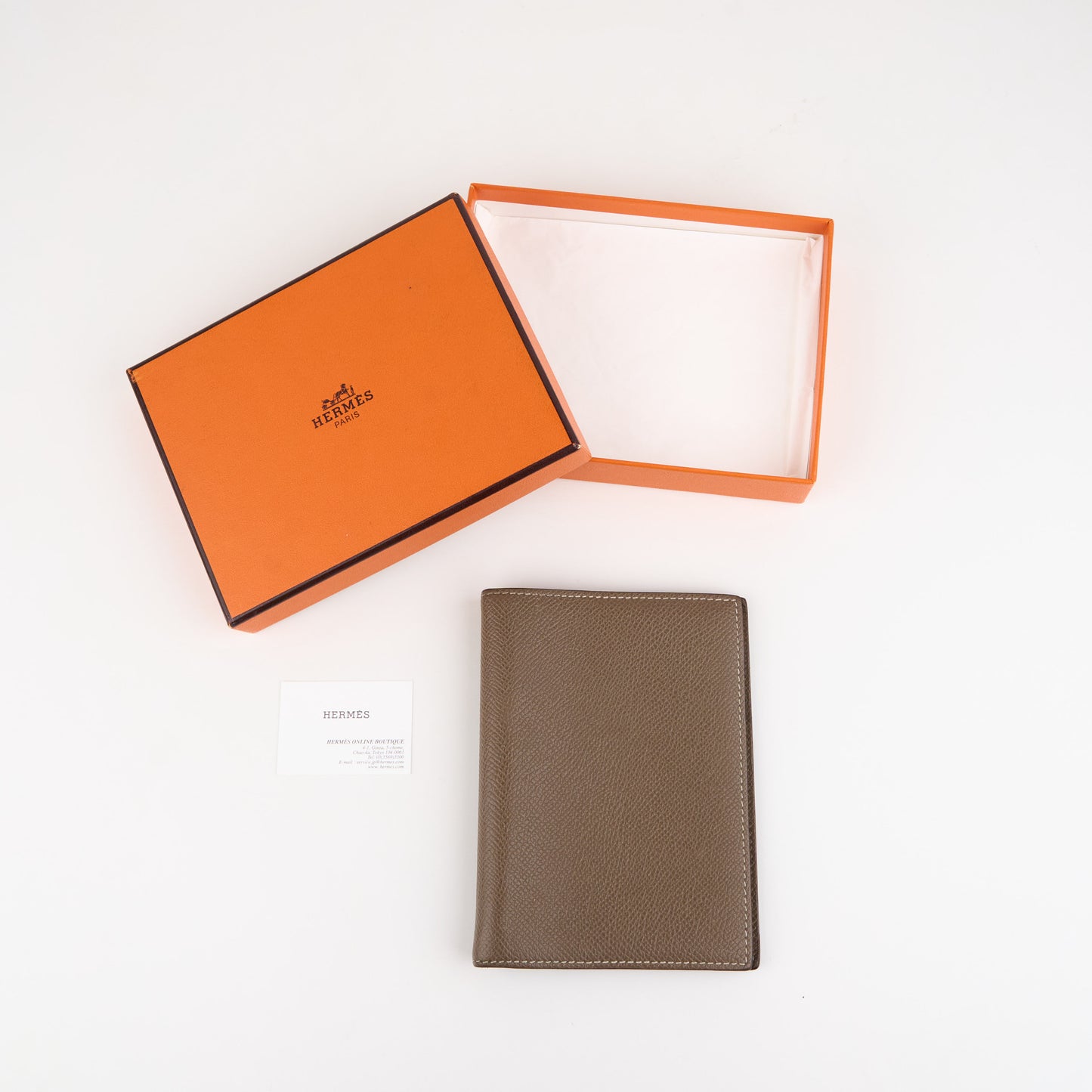 Hermes| Journal Case Passport Cover Epsom Etoupe 2015