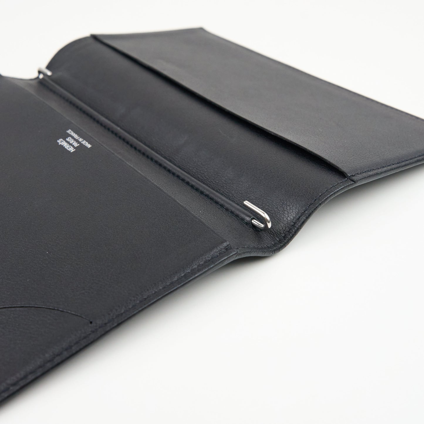 Hermes| Journal Case Passport Cover Black Evercalf 2007