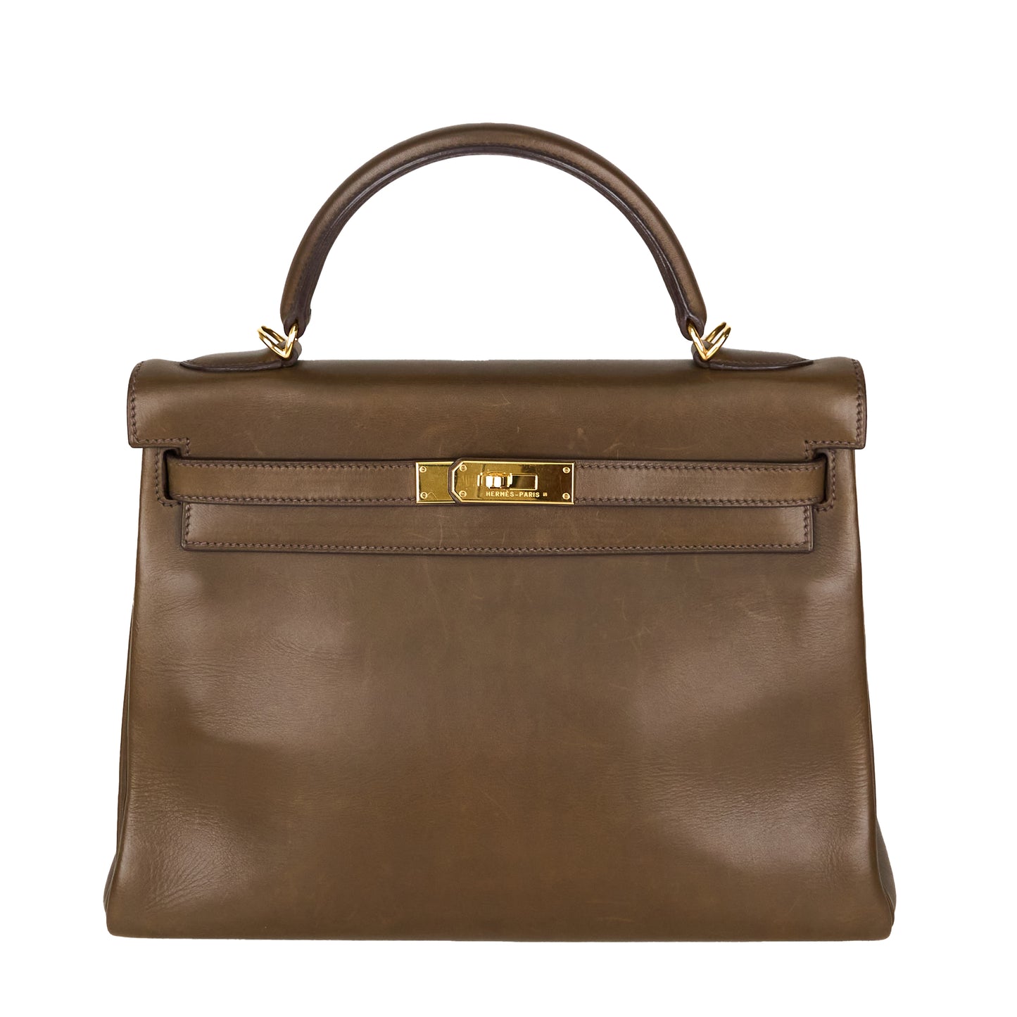 Hermes| Kelly 32 Handbag Barenia Vert Olive 2001