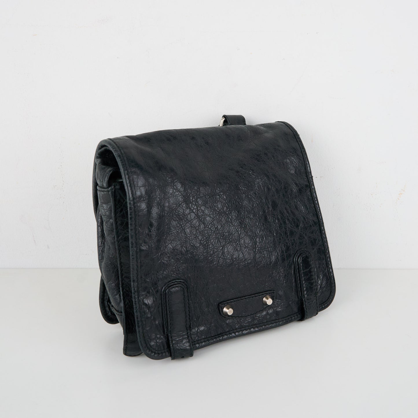 Balenciaga |Black messenger shoulder bag Archive city Leather