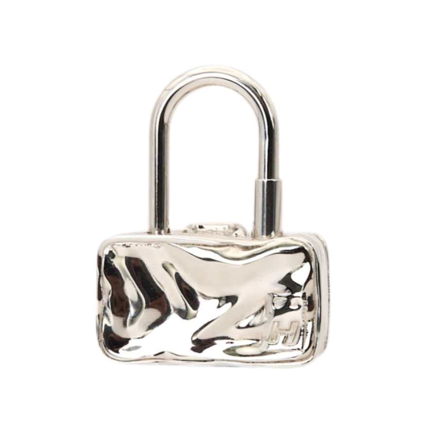 Hermes| Palladium Plated 2009 Suitcase Cadena Lock Charm