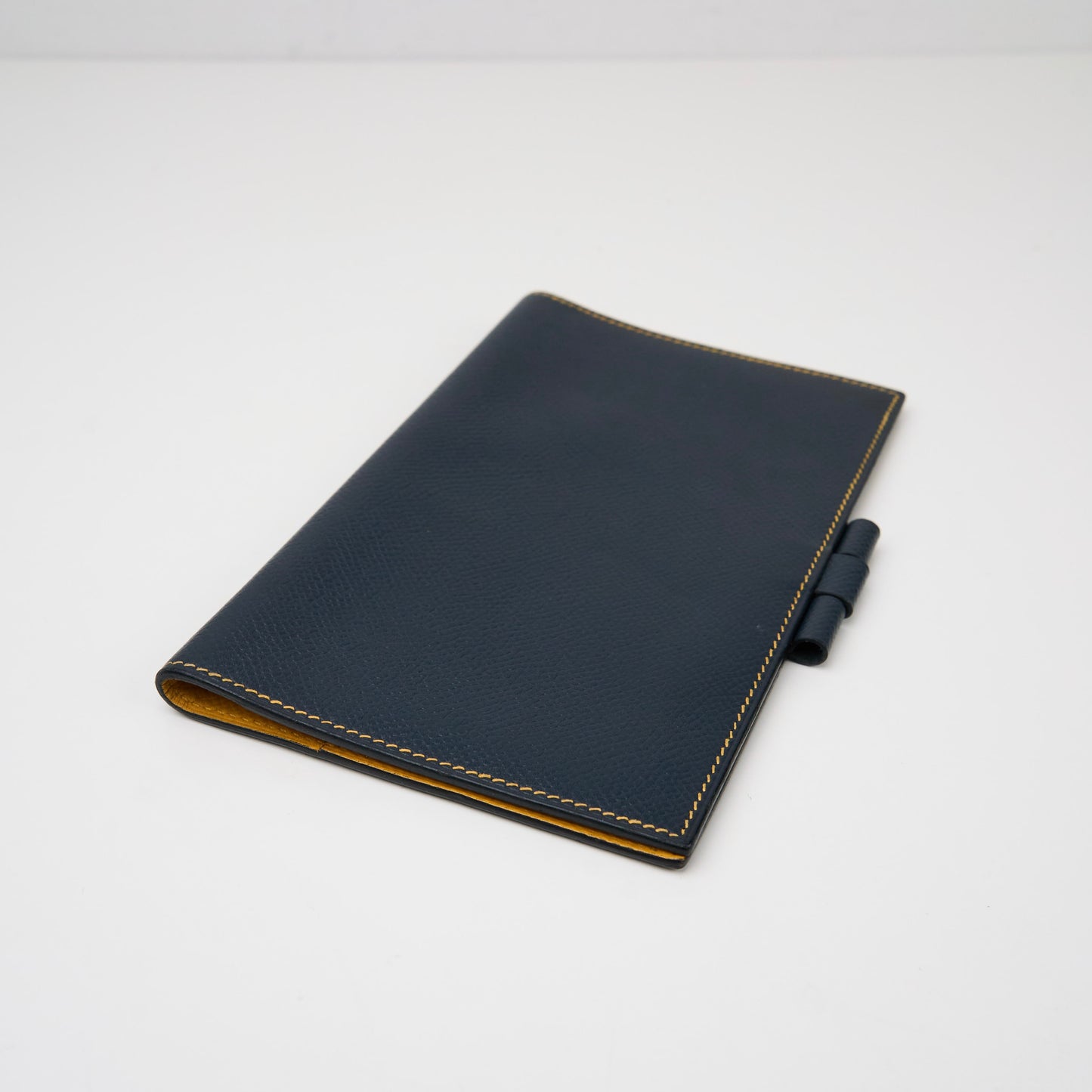 Hermes| Journal Case Epsom Blue Nuit Jaune Ambre 1999