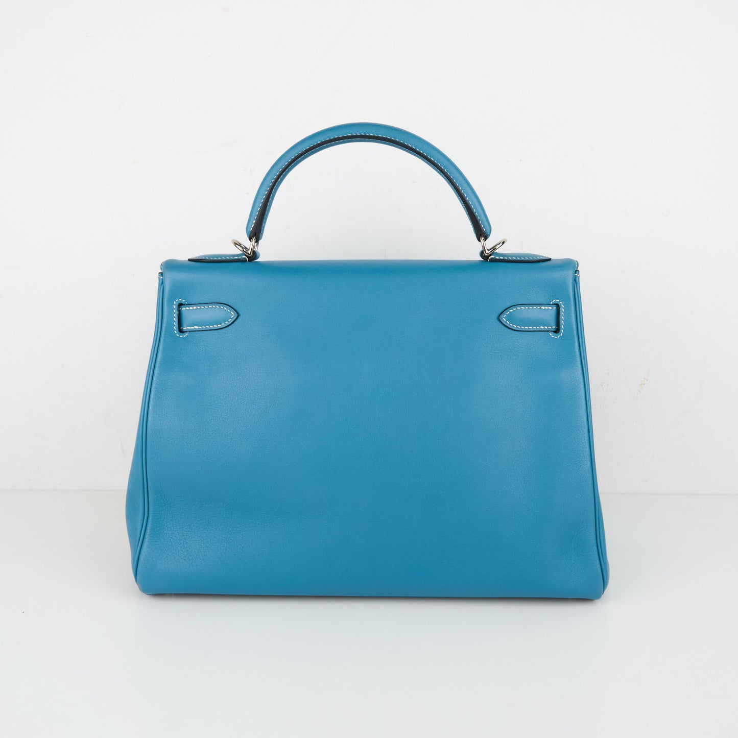 Hermes| Kelly 32 Handbag Blue Jean Swift 2005