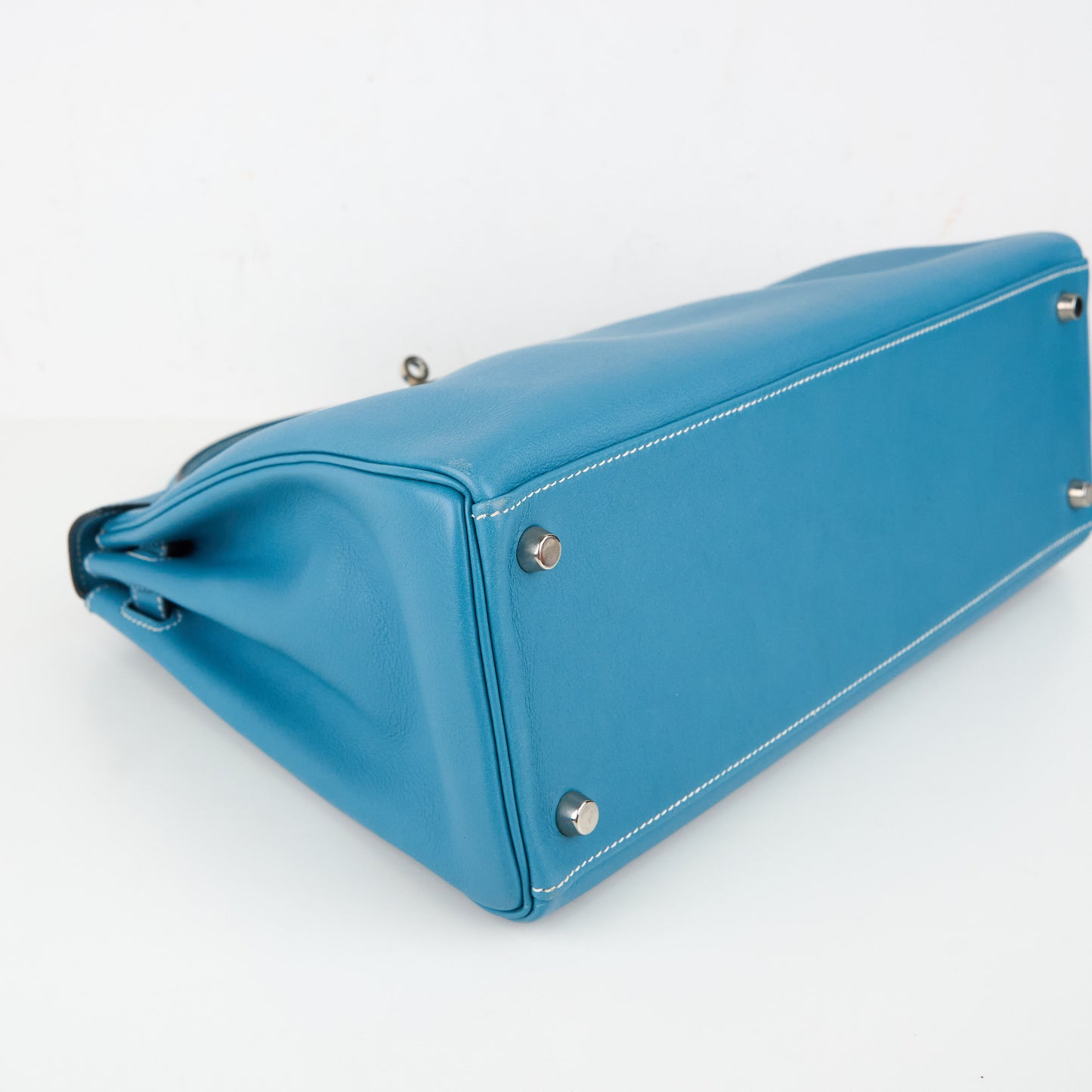 Hermes| Kelly 32 Handbag Blue Jean Swift 2005