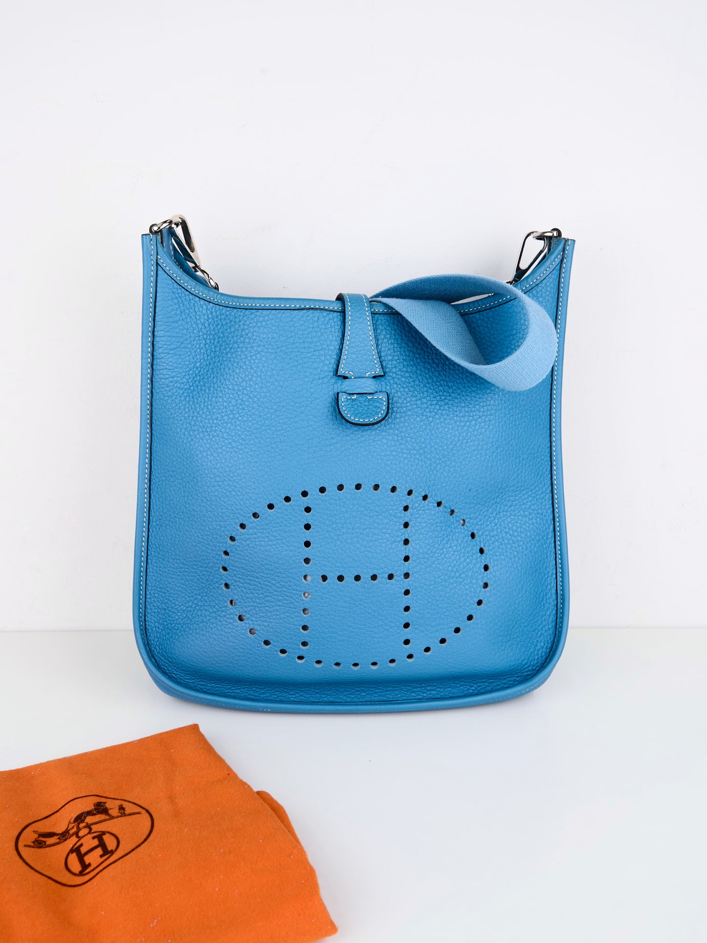 Hermes| Evelyne II PM Blue Jean Taurillon Clemence Shoulder bag 2005