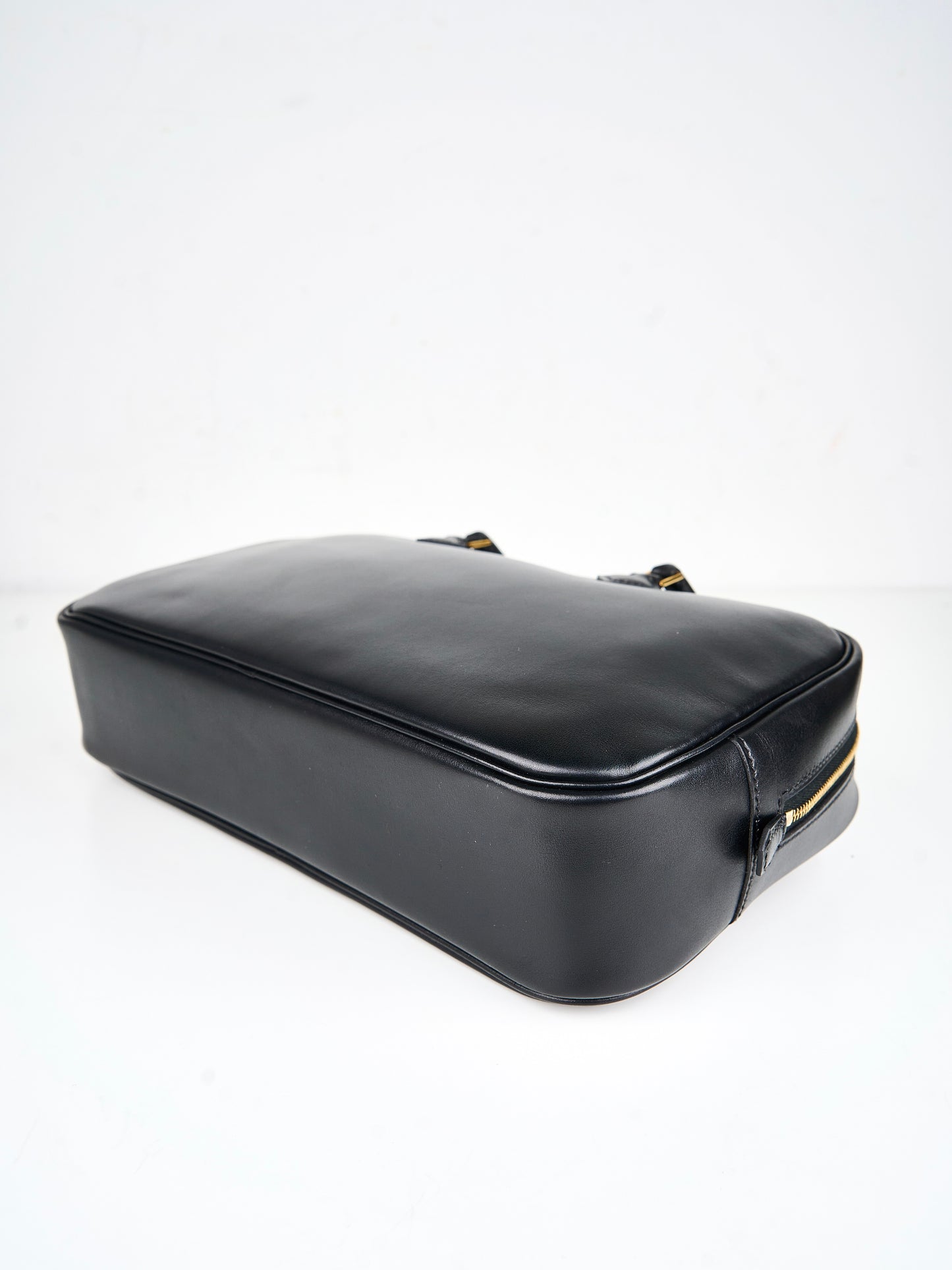 Hermes|Plume elan 28 Handbag Black Box Calf 2000