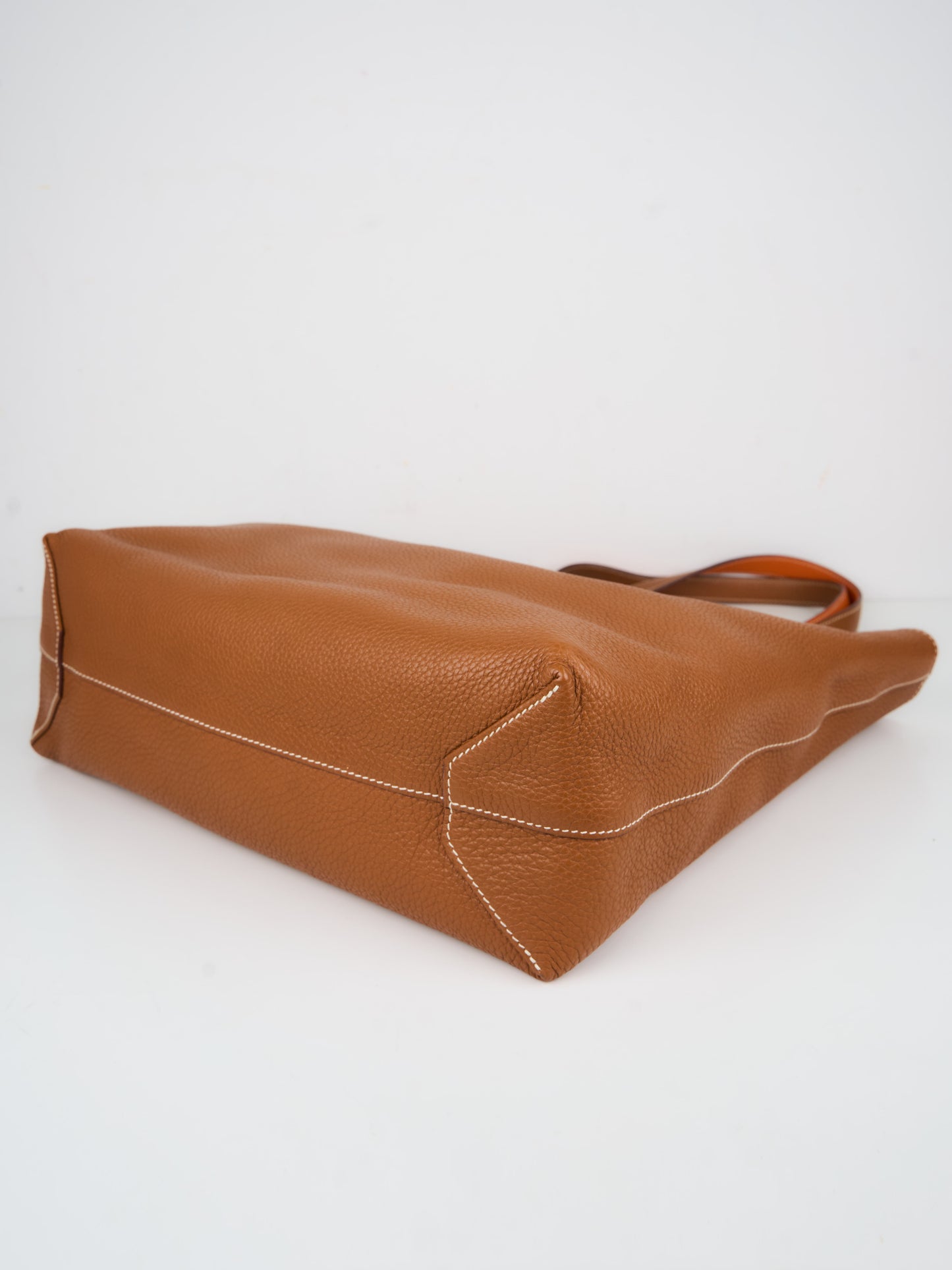 Hermes| Double Sens shoulder bag reversible Tote bag Gold/Orange Togo 2009