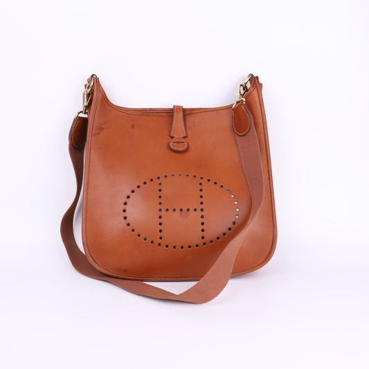 Hermes Evelyne PM in Barenia Fauve 2001 GHW,front view