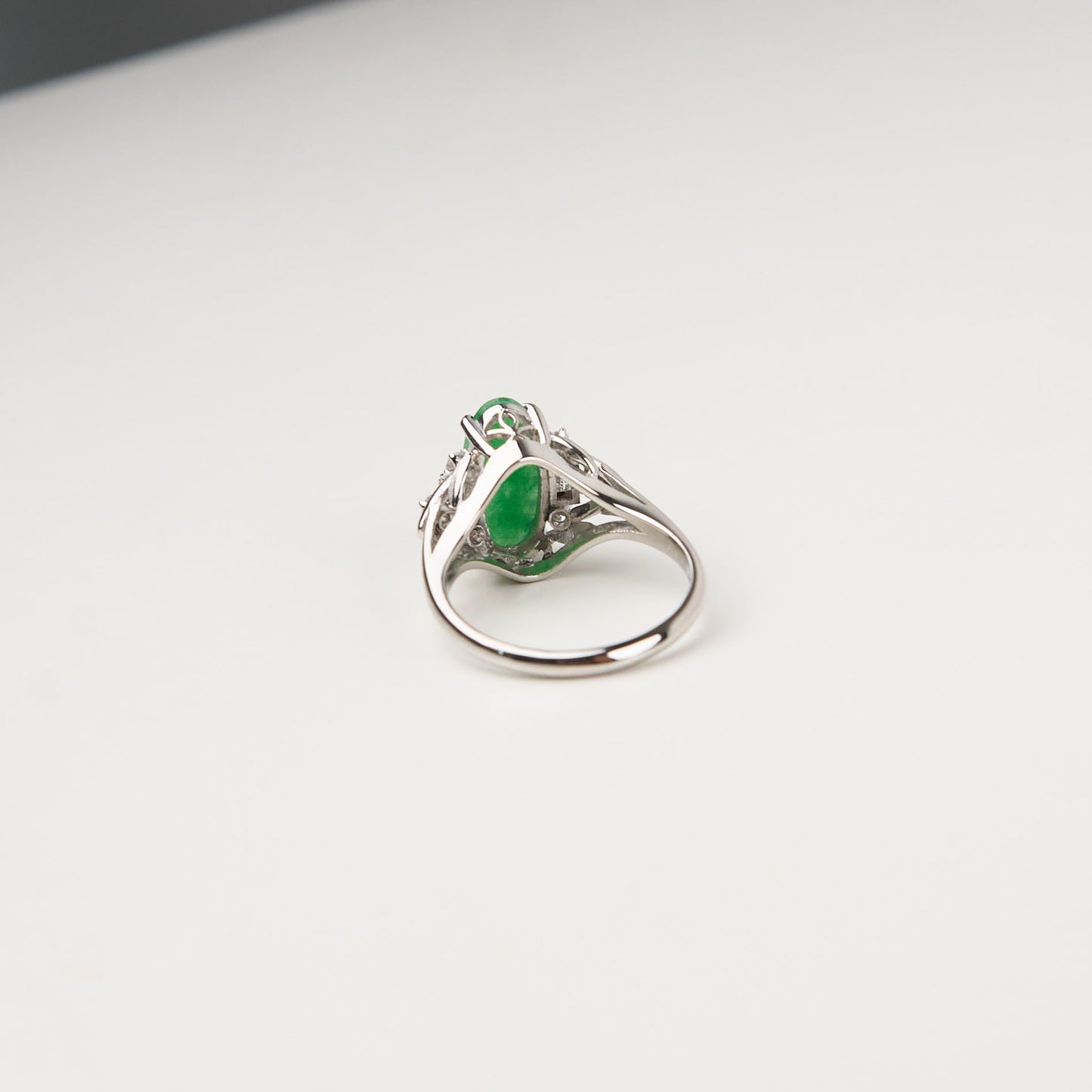 Platinum Jadeite Diamond PM850 Ring #13