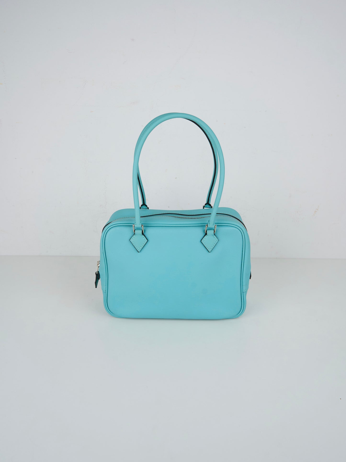 Hermes| Plume Mini Handbag Plume 20 Blue Atoll 2015 Swift