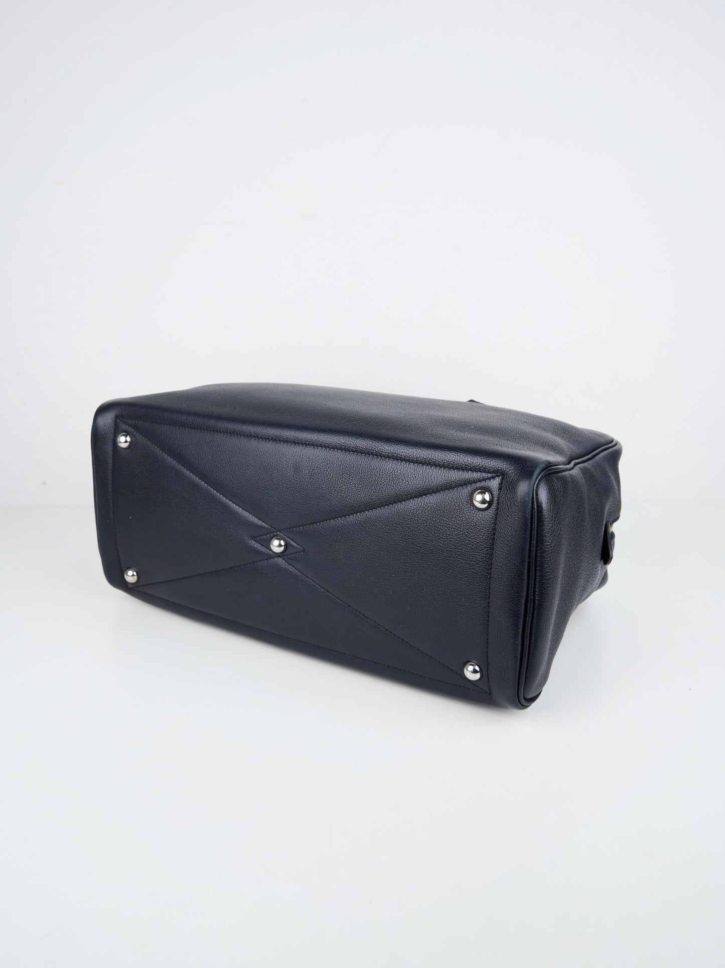 Hermes| Victoria 35 Handbag Taurillon Clemence Blue Indigo 2016
