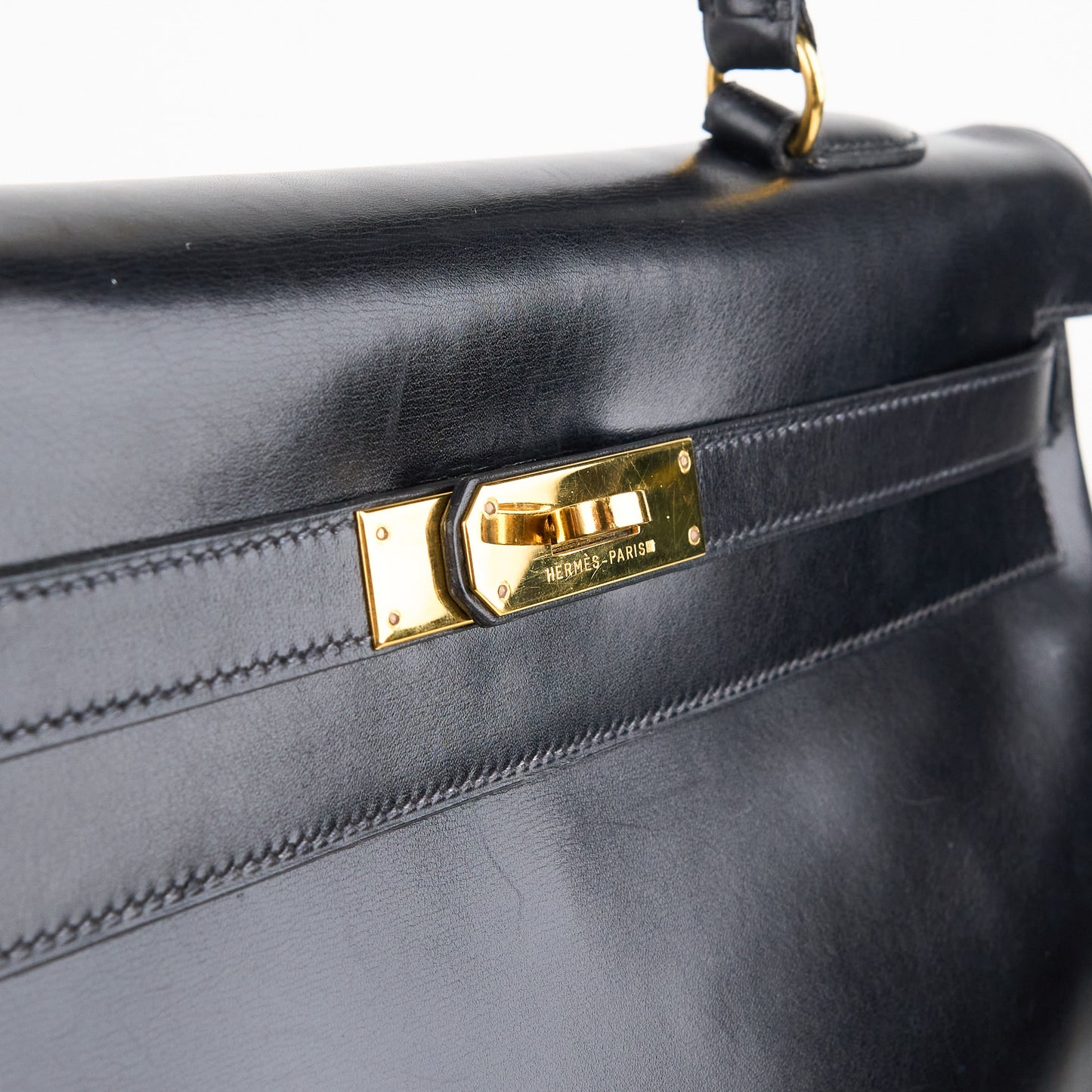 Hermes| Kelly 35 Handbag Box Calf Black 1993