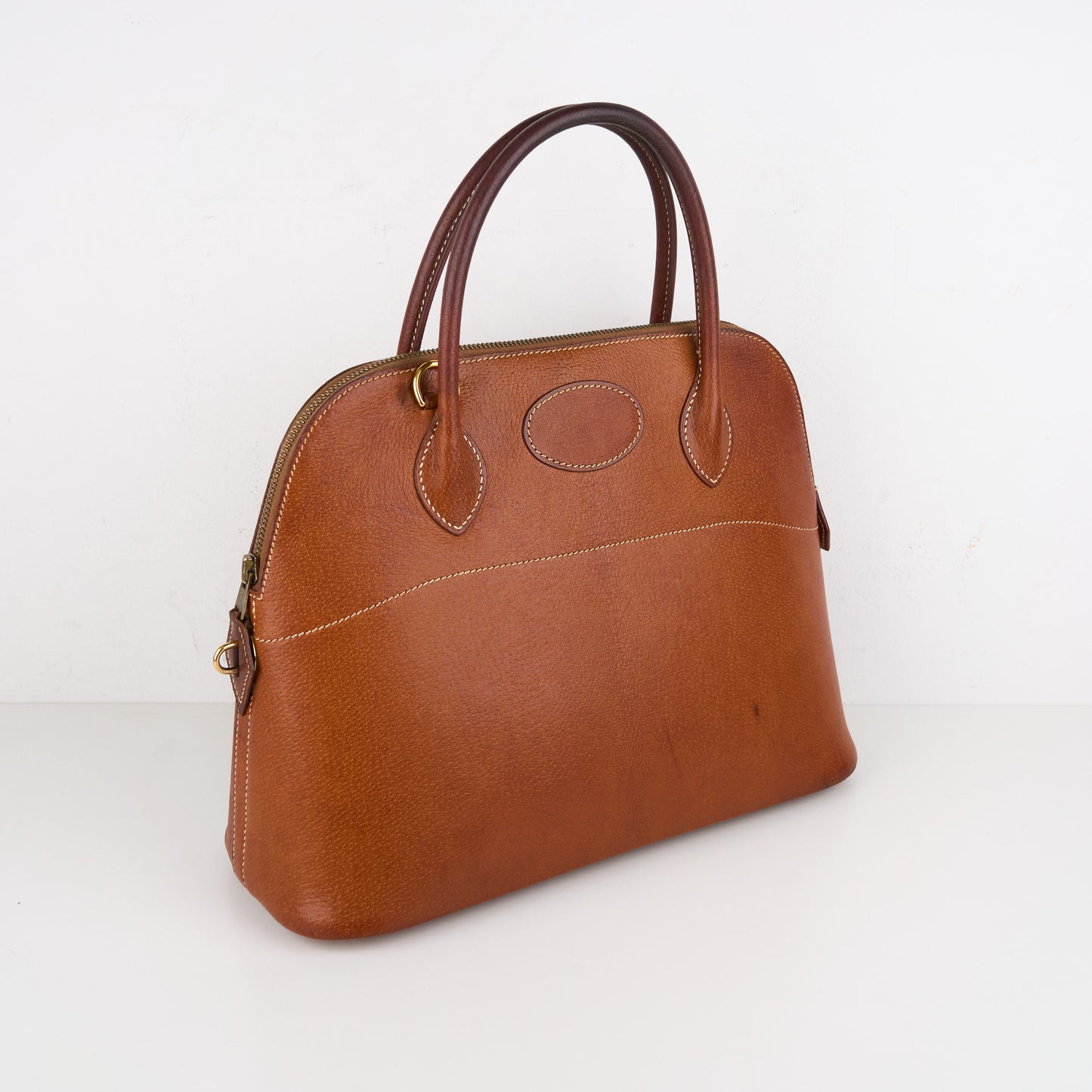Hermes|Bolide 31 2-way Handbag Pig Skin Peau De Porc Toffee 2001