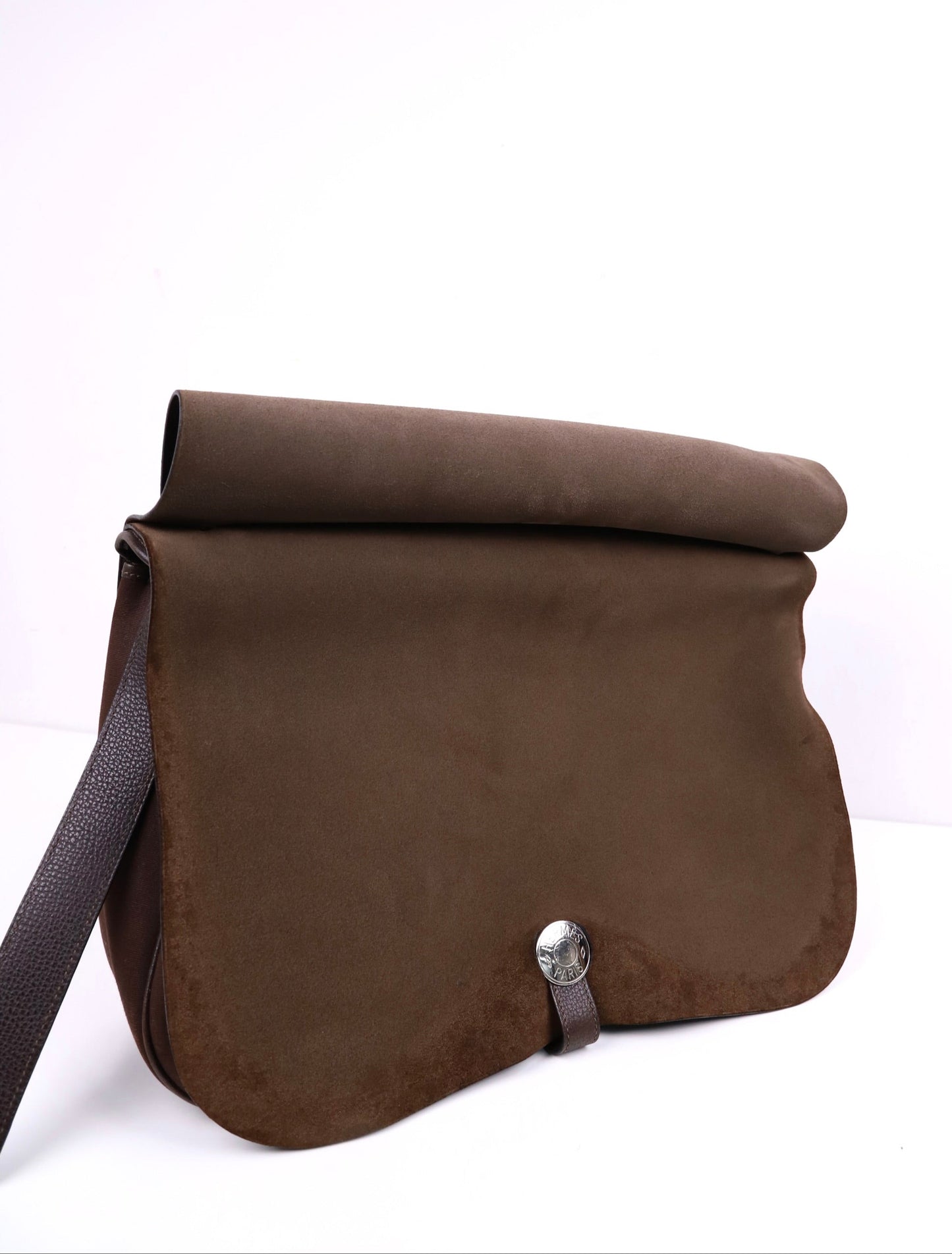 Hermes|Sac Colorado 单肩包 乌木色帆布拼皮 口I 2005