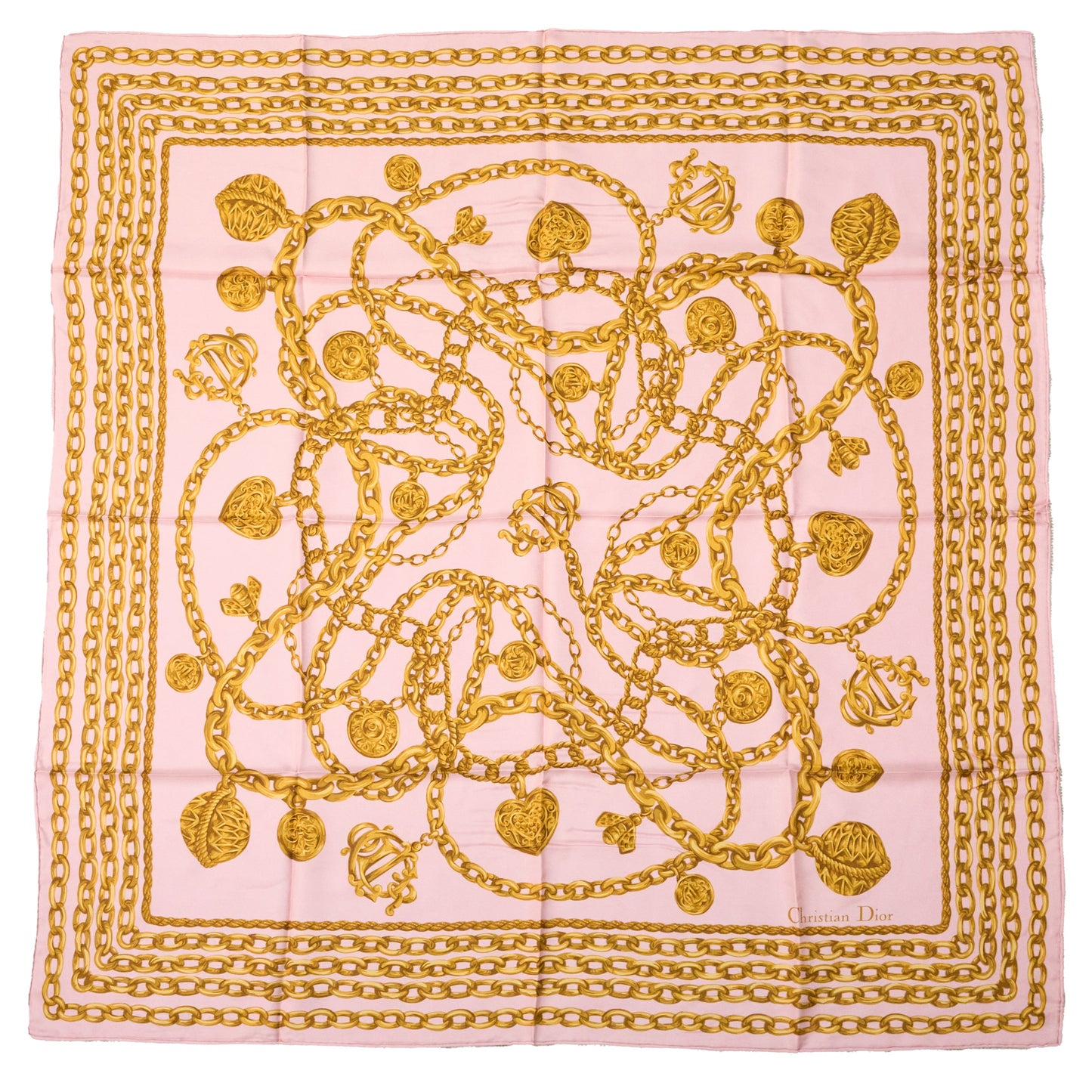 Christian Dior | Vintage Pink Silk Scarf