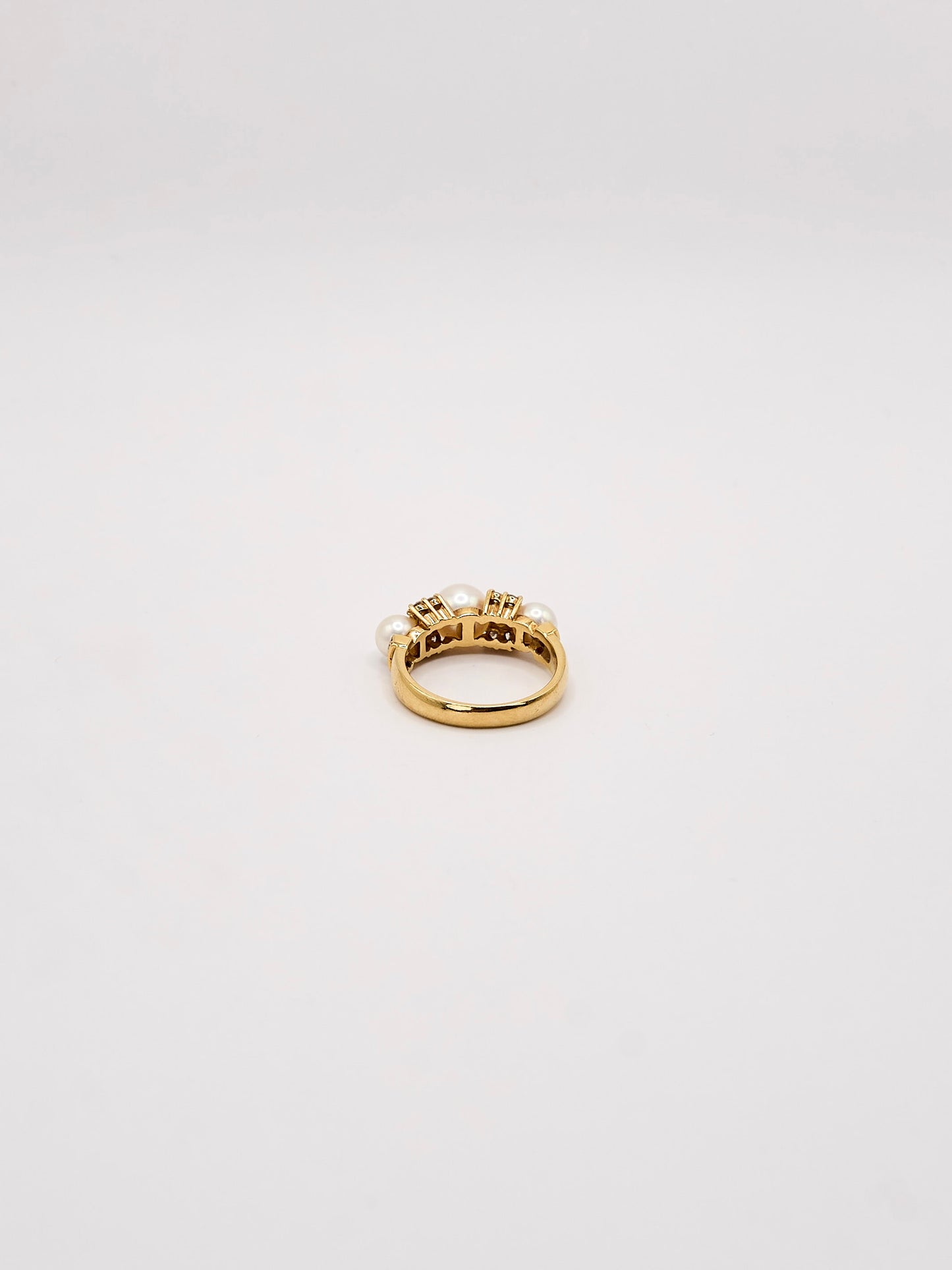 K18 Akoya Pearl Diamond Ring #11